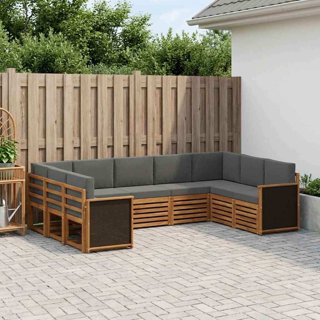 Ensemble de canapé d'angle 7 pcs Naturel et Anthracite - XIOS