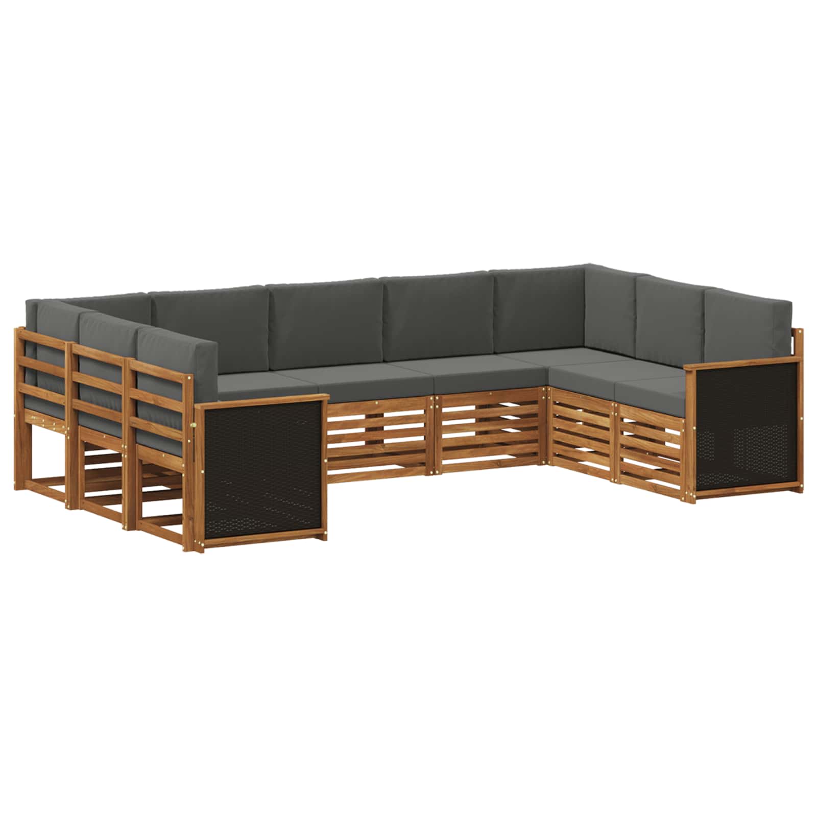 Ensemble de canapé d'angle 7 pcs Naturel et Anthracite - XIOS