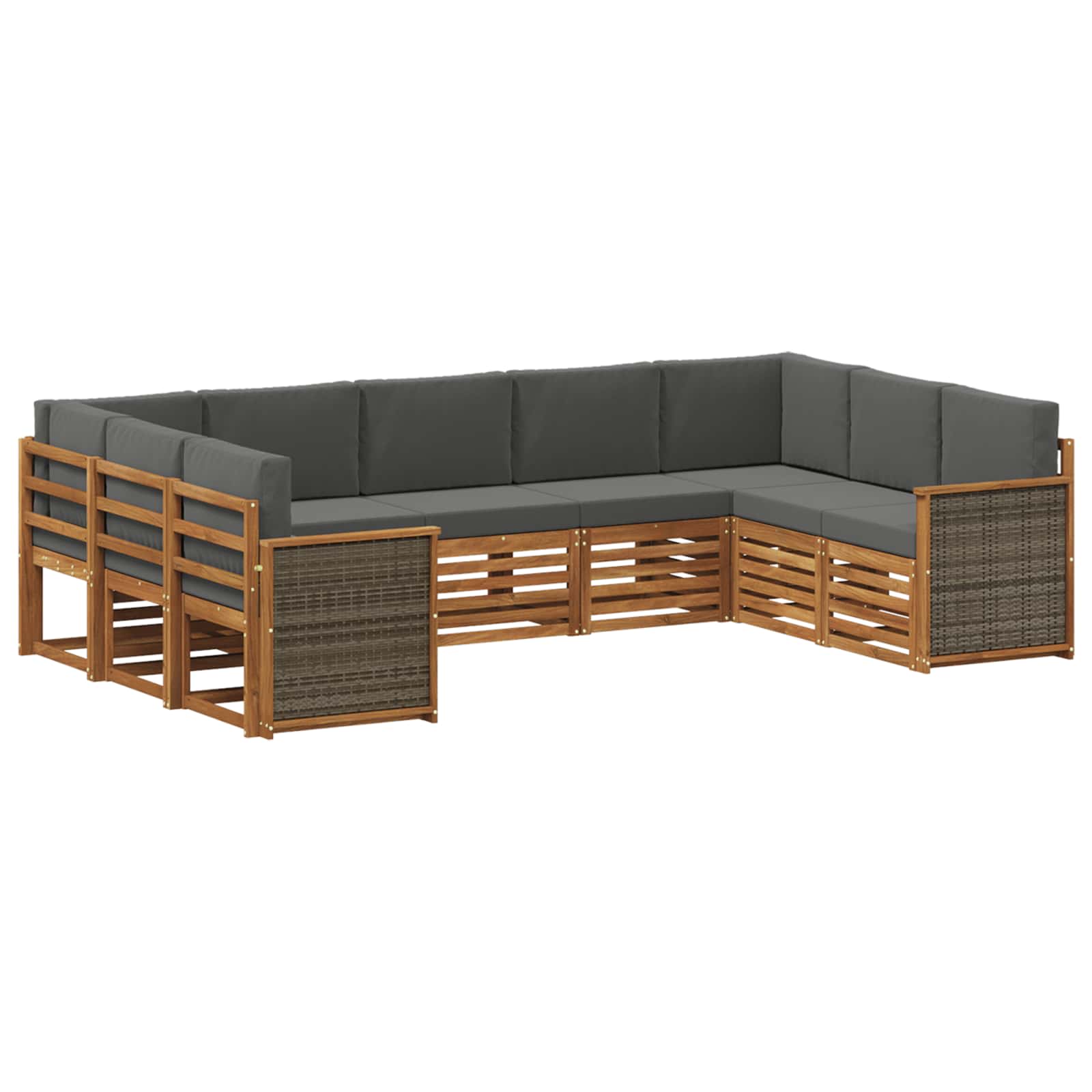 Ensemble de canapé d'angle 7 pcs Naturel et Anthracite - XIOS