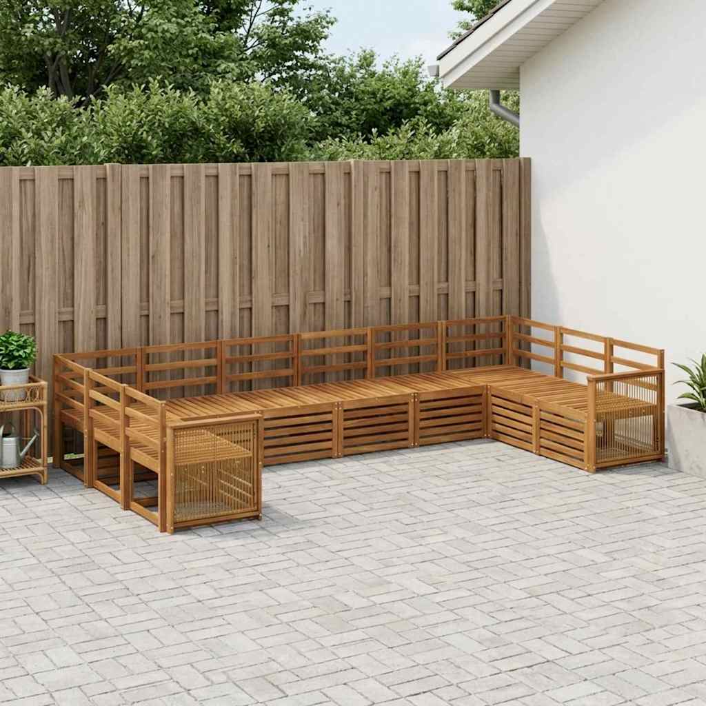 Ensemble de canapé d'angle 7 pcs Naturel Bois d'Acacia Massif - XIOS
