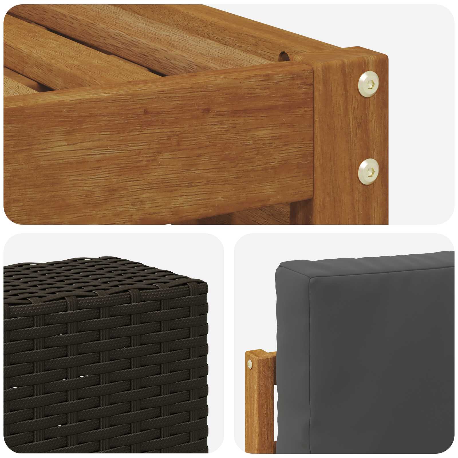 Ensemble de canapés d'extérieur 11 pcs Naturel et Anthracite - XIOS