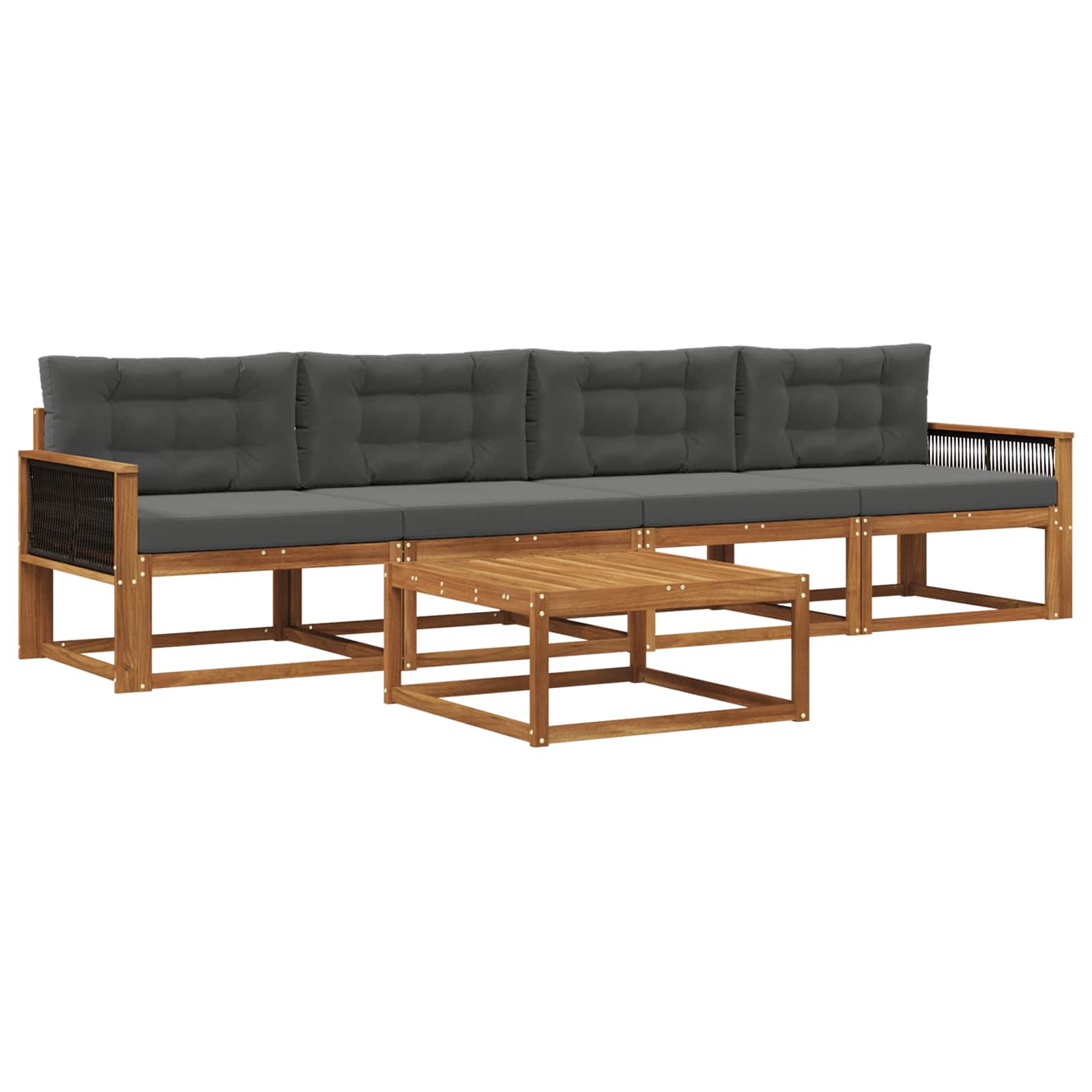 Ensemble de canapés d'extérieur 5 pcs Naturel et Anthracite - XIOS