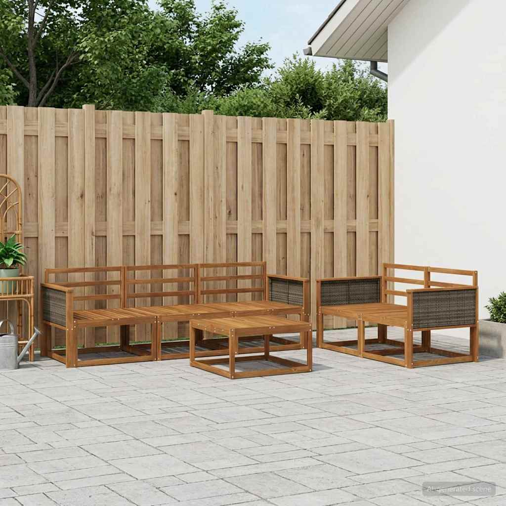 Ensemble de canapés d'extérieur 6 pcs Naturel - XIOS