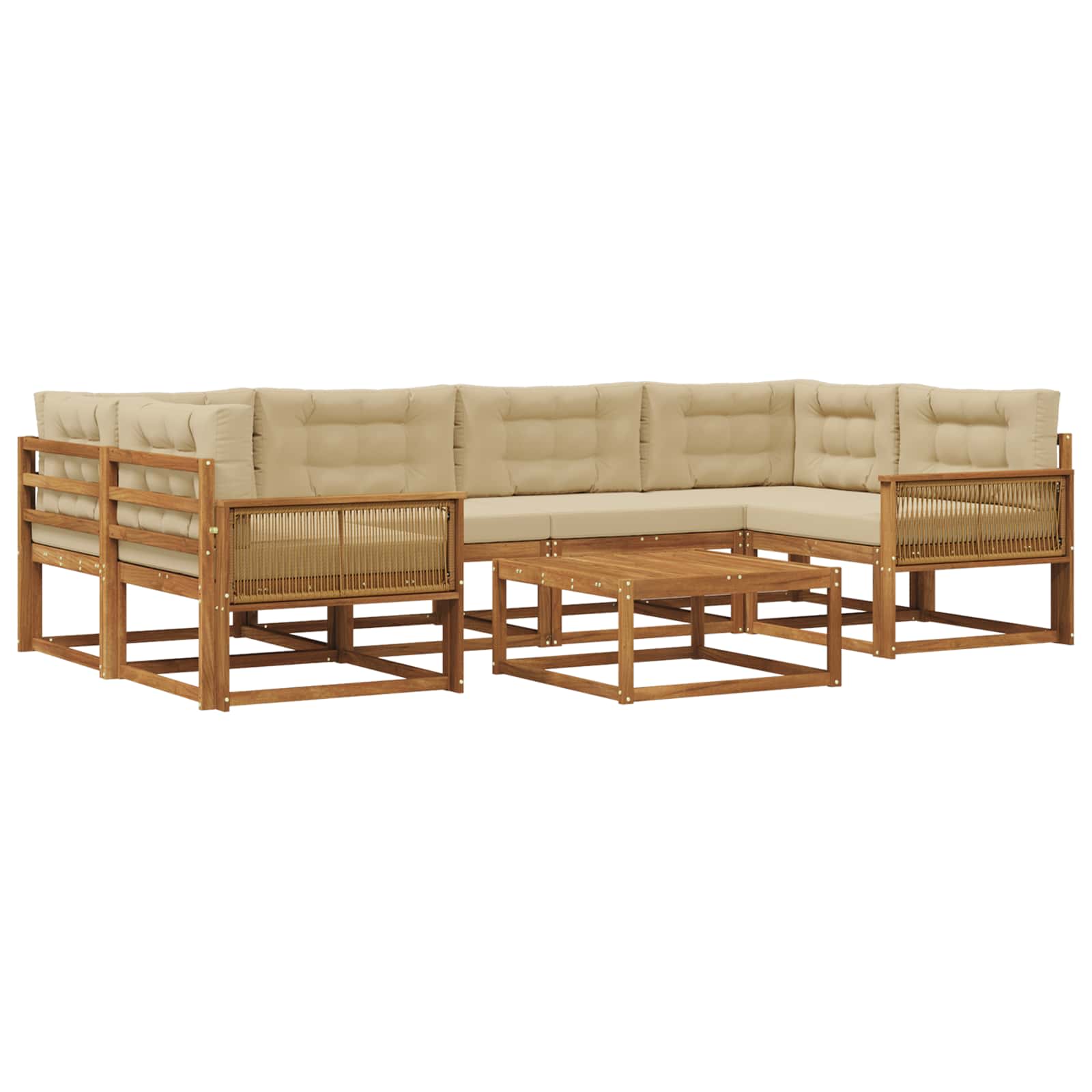 Ensemble de canapés d'extérieur 7 pcs Naturel et Beige - XIOS