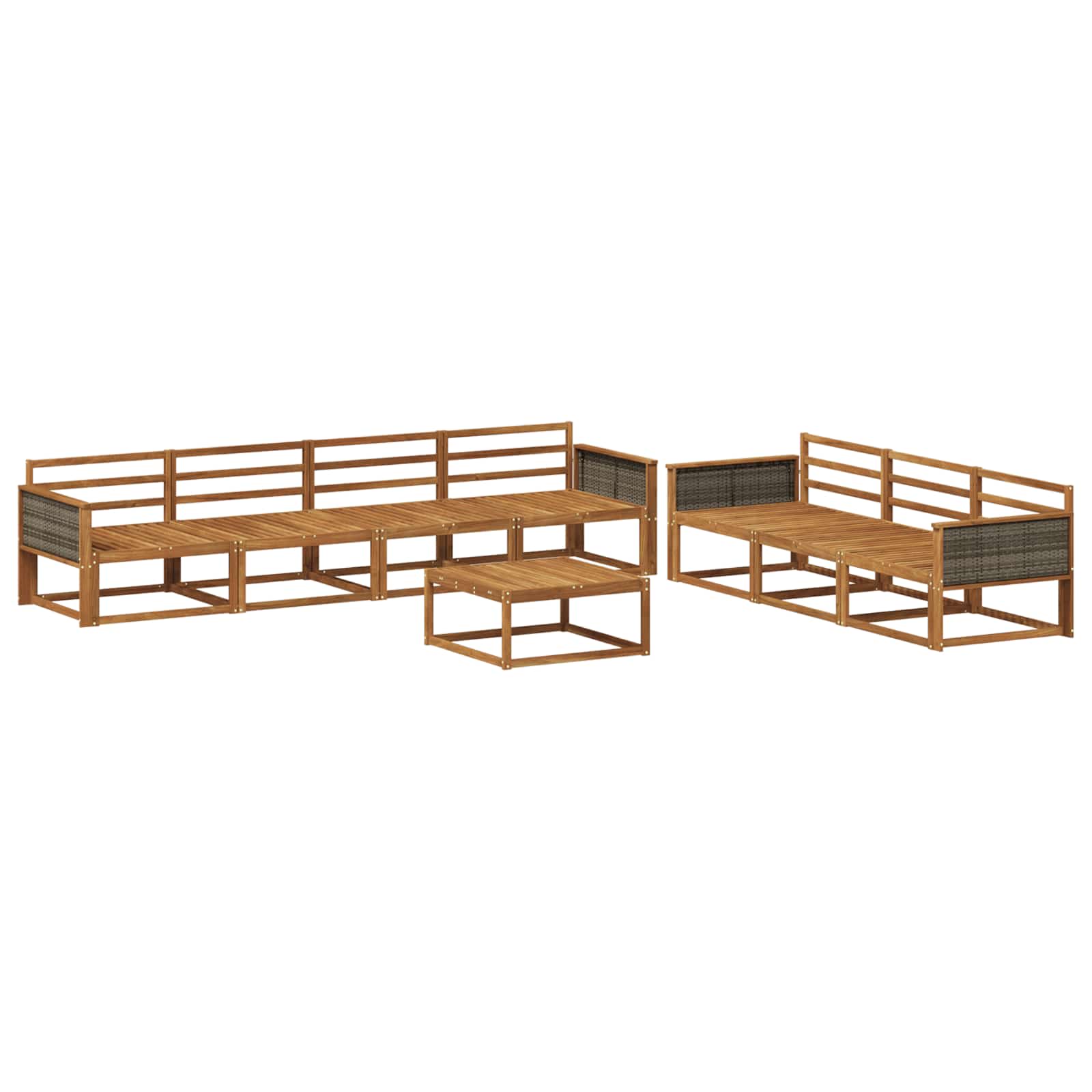 Ensemble de canapés d'extérieur 8 pcs Naturel - XIOS