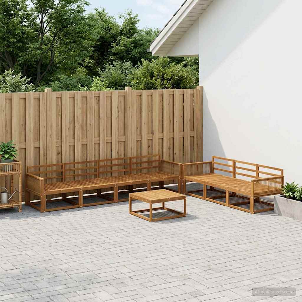 Ensemble de canapés d'extérieur 8 pcs Naturel - XIOS