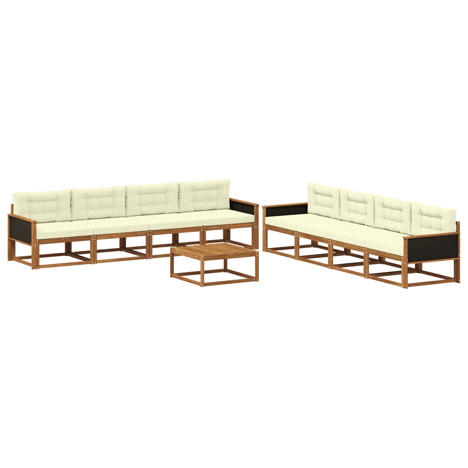Ensemble de canapés d'extérieur 9 pcs Naturel et Crème - XIOS