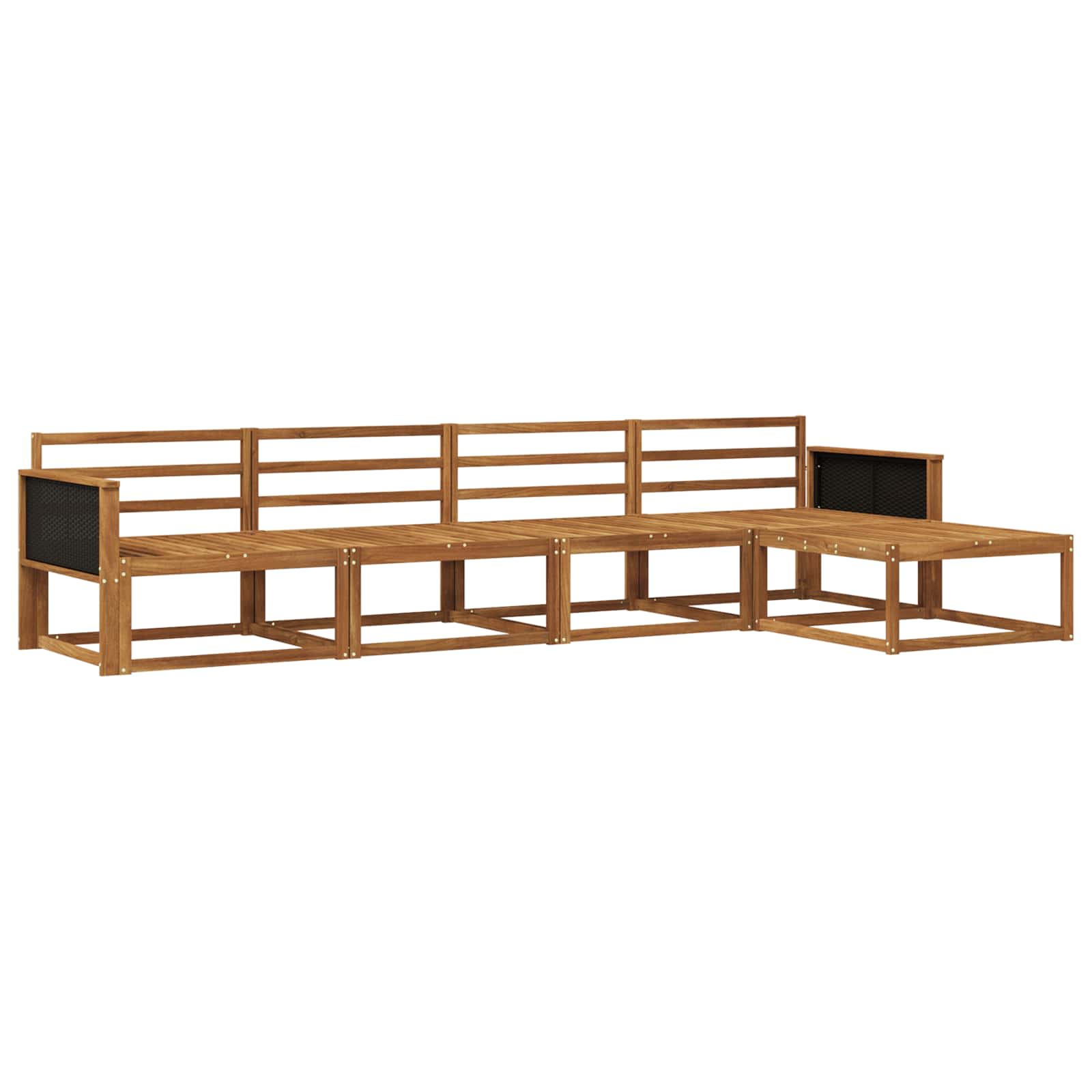 Ensemble de canapés d'extérieur 5 pcs Naturel - XIOS