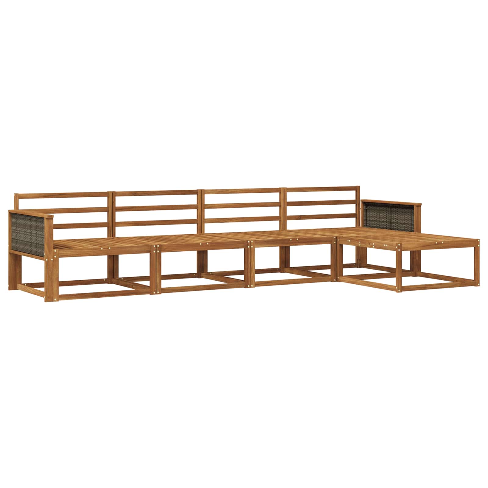 Ensemble de canapés d'extérieur 5 pcs Naturel - XIOS