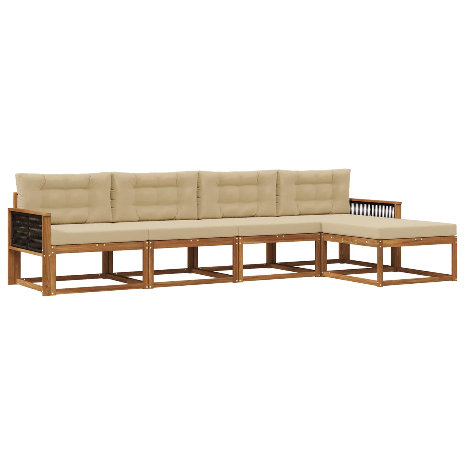 Ensemble de canapés d'extérieur 5 pcs Naturel et Beige - XIOS