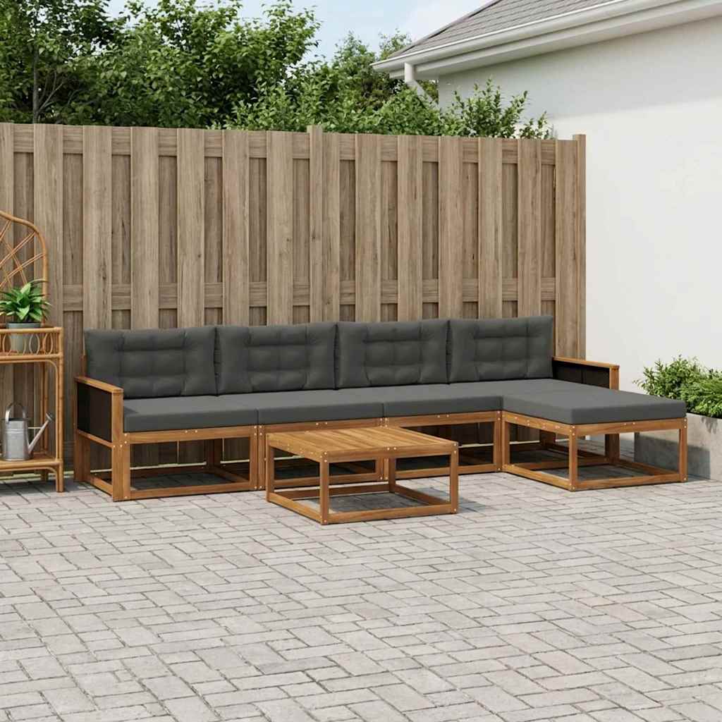 Ensemble de canapés d'extérieur 6 pcs Naturel et Anthracite - XIOS