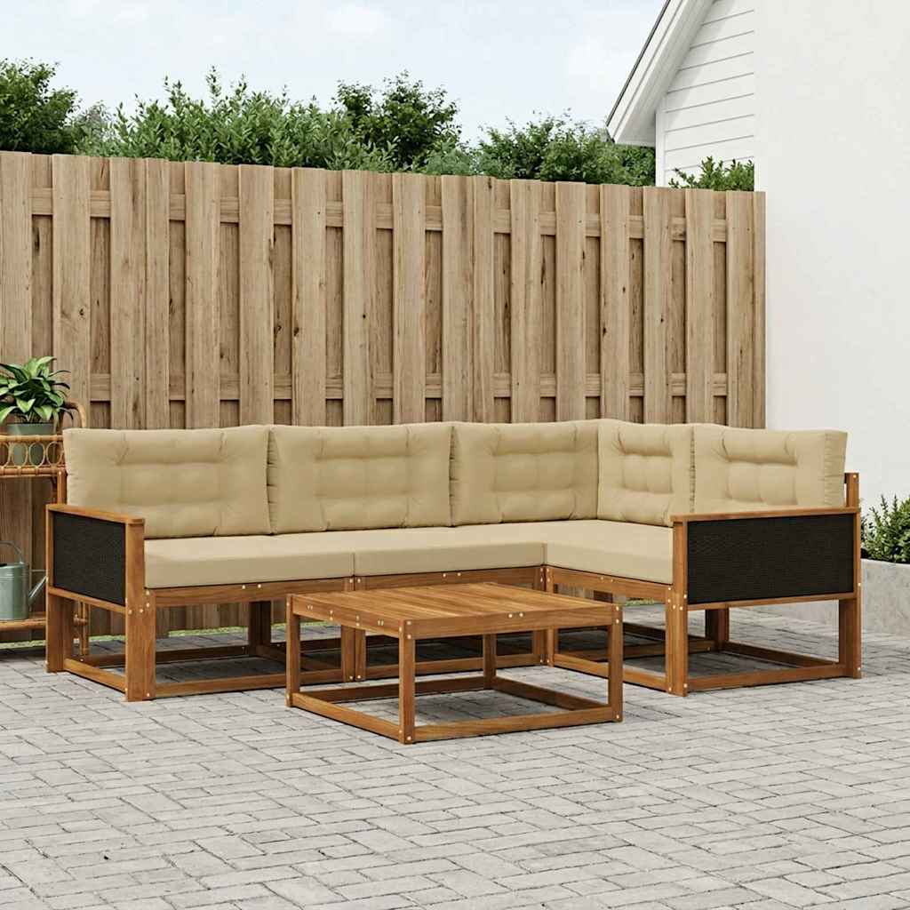 Ensemble de canapés d'extérieur 5 pcs Naturel et Beige - XIOS