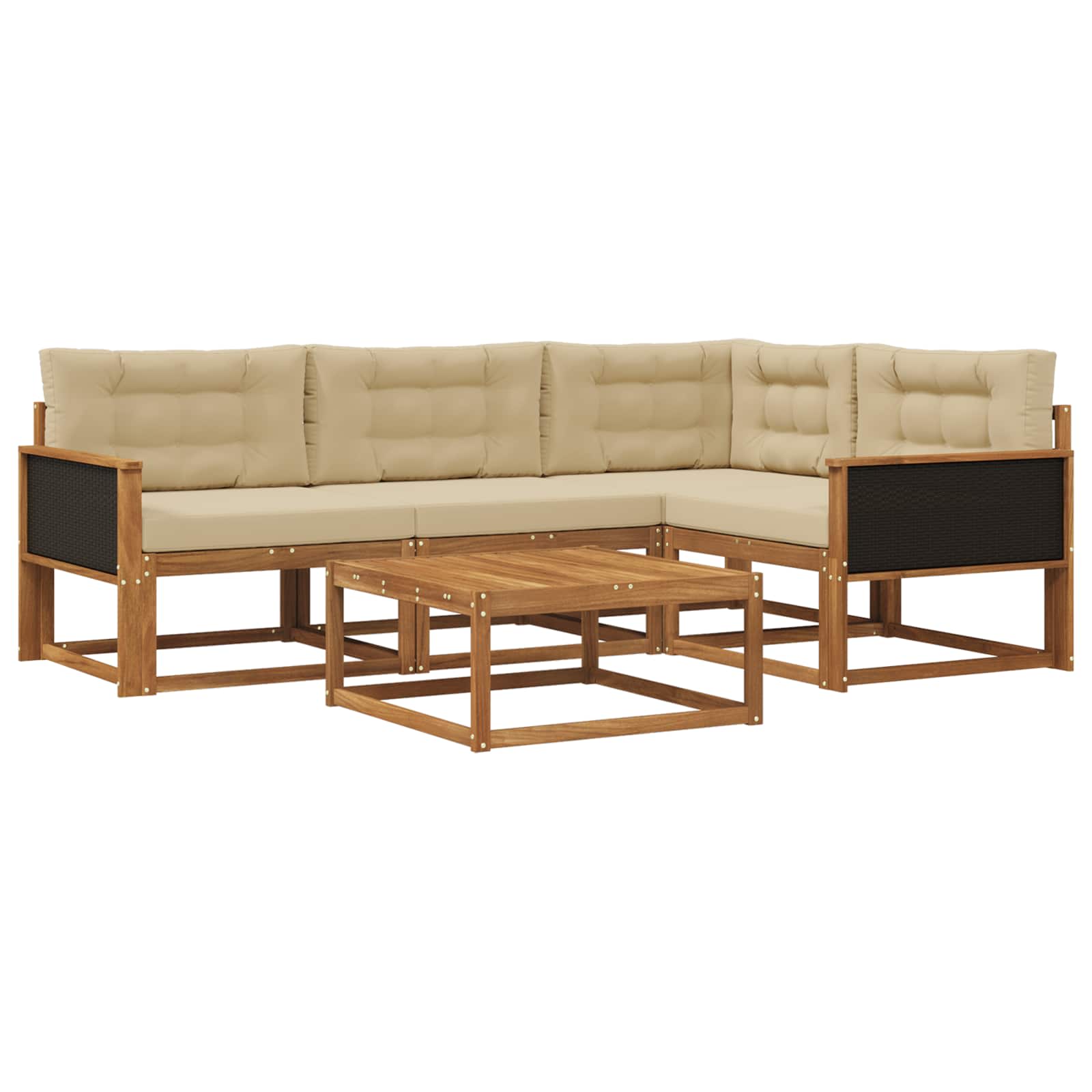 Ensemble de canapés d'extérieur 5 pcs Naturel et Beige - XIOS