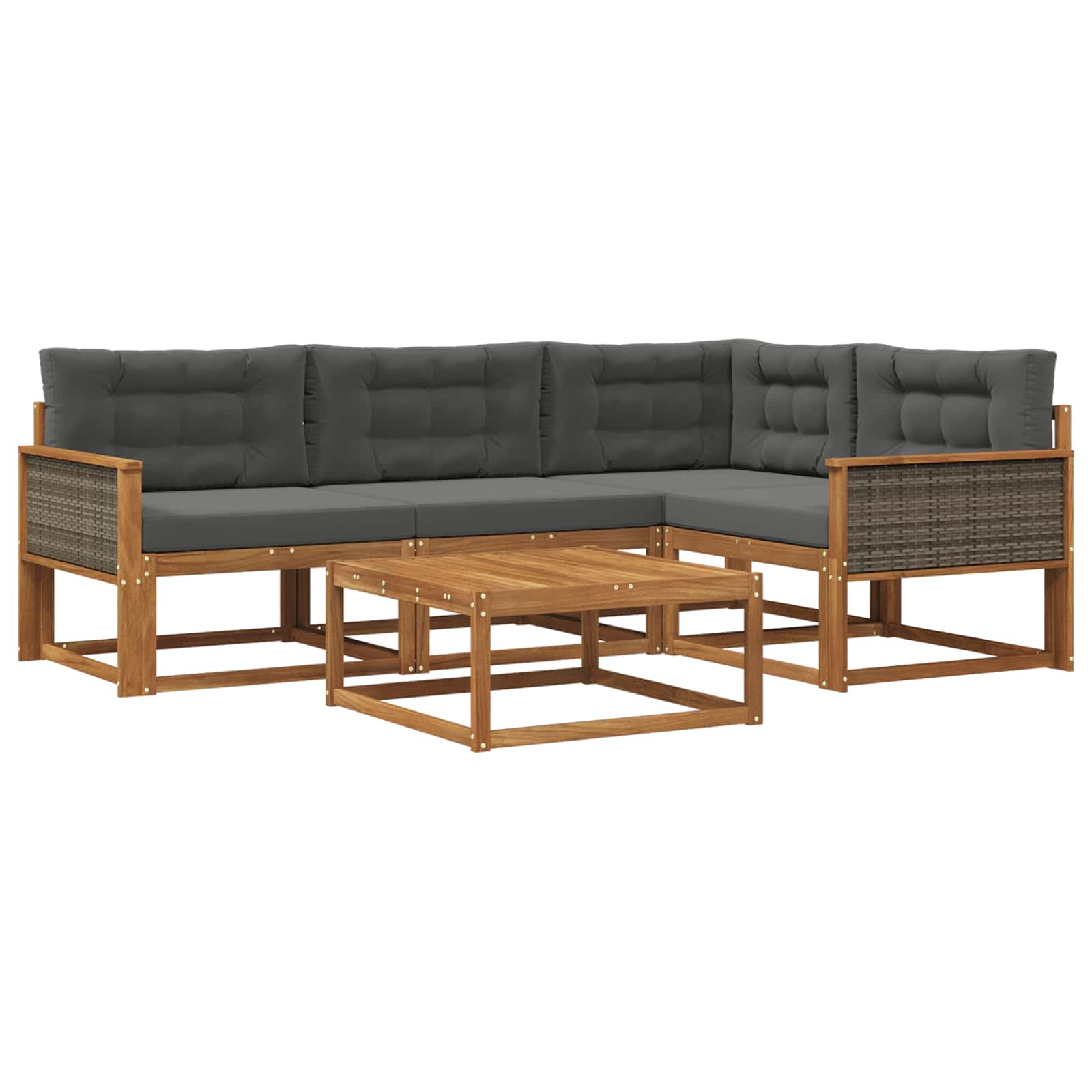 Ensemble de canapés d'extérieur 5 pcs Naturel et Anthracite - XIOS