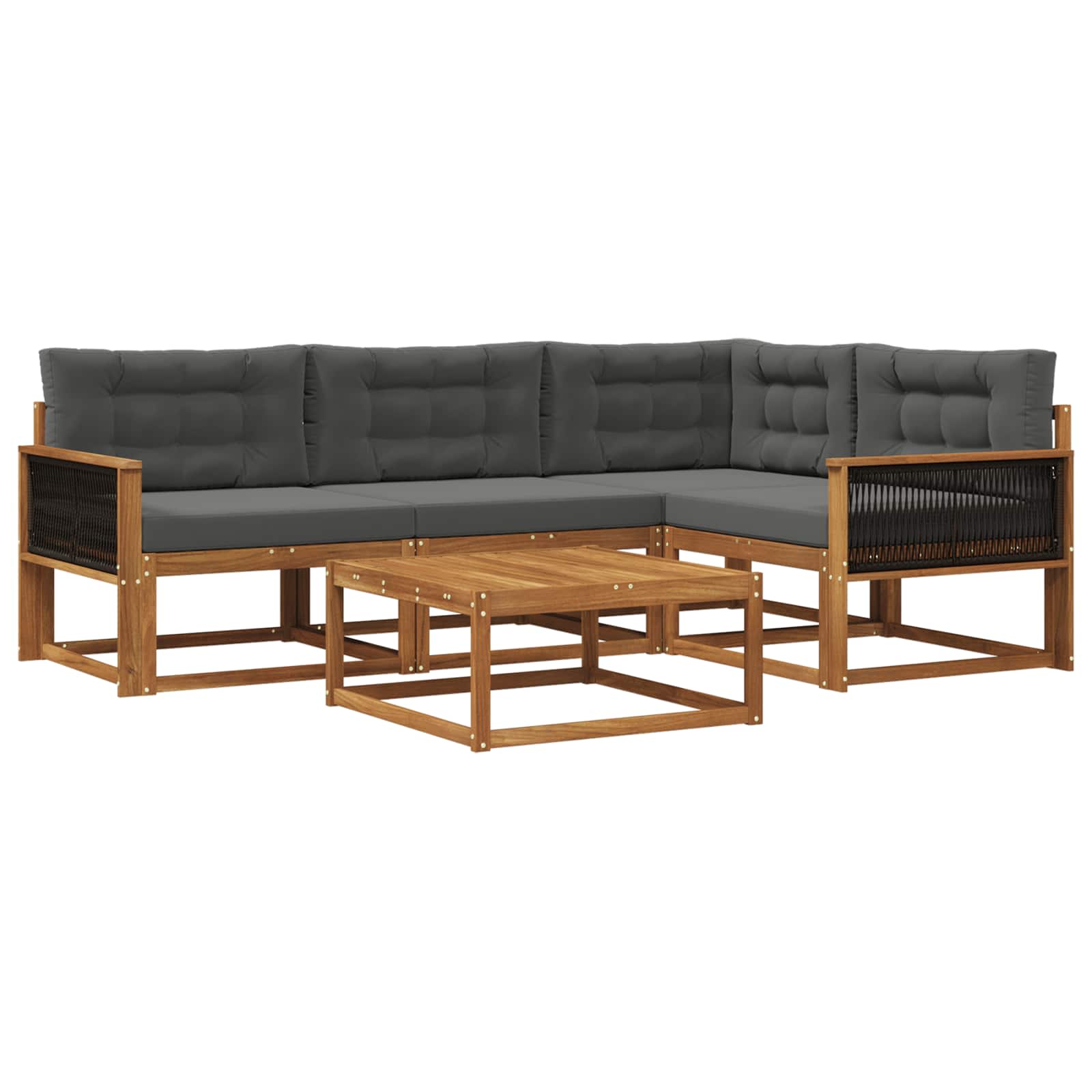 Ensemble de canapés d'extérieur 5 pcs Naturel et Anthracite - XIOS