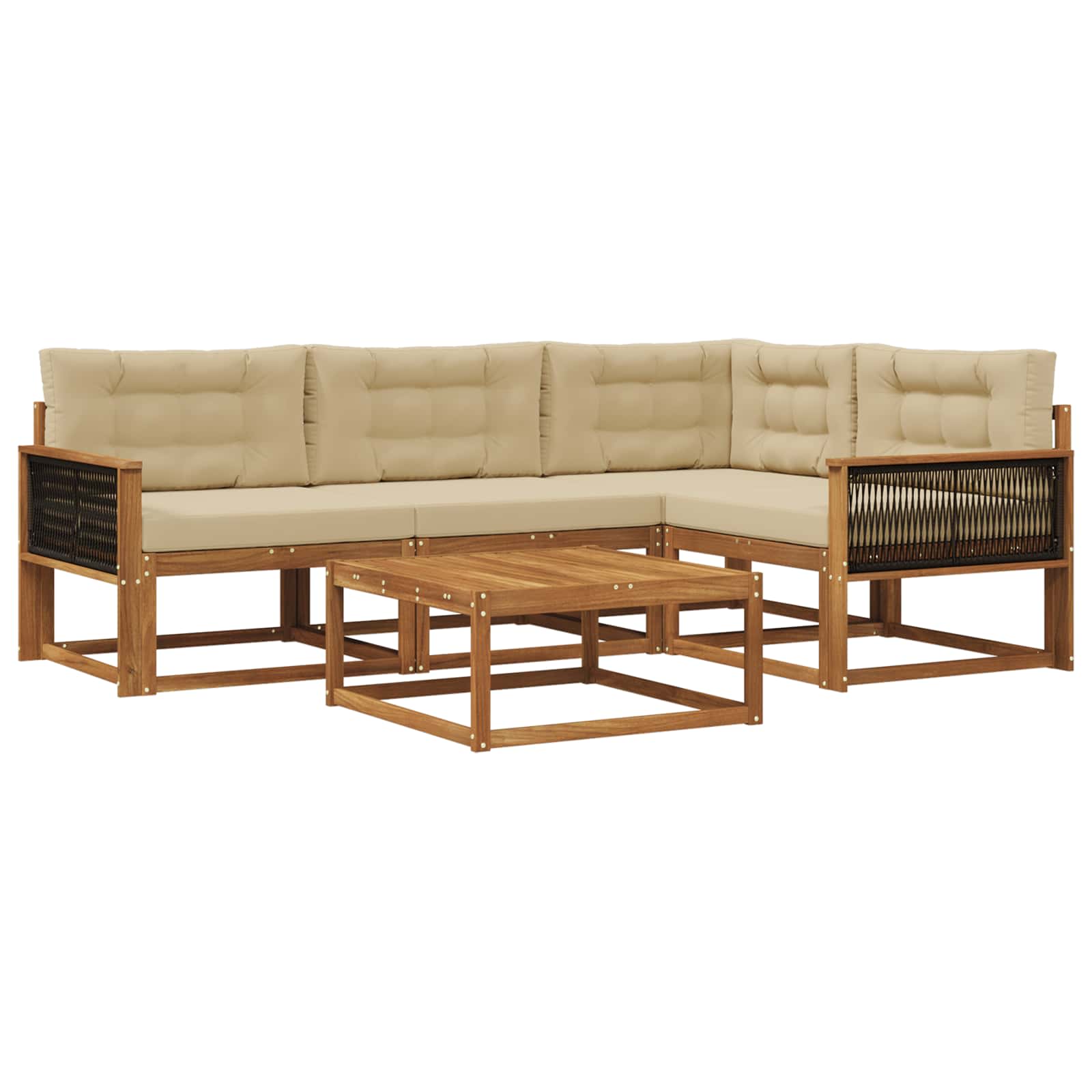 Ensemble de canapés d'extérieur 5 pcs Naturel et Beige - XIOS