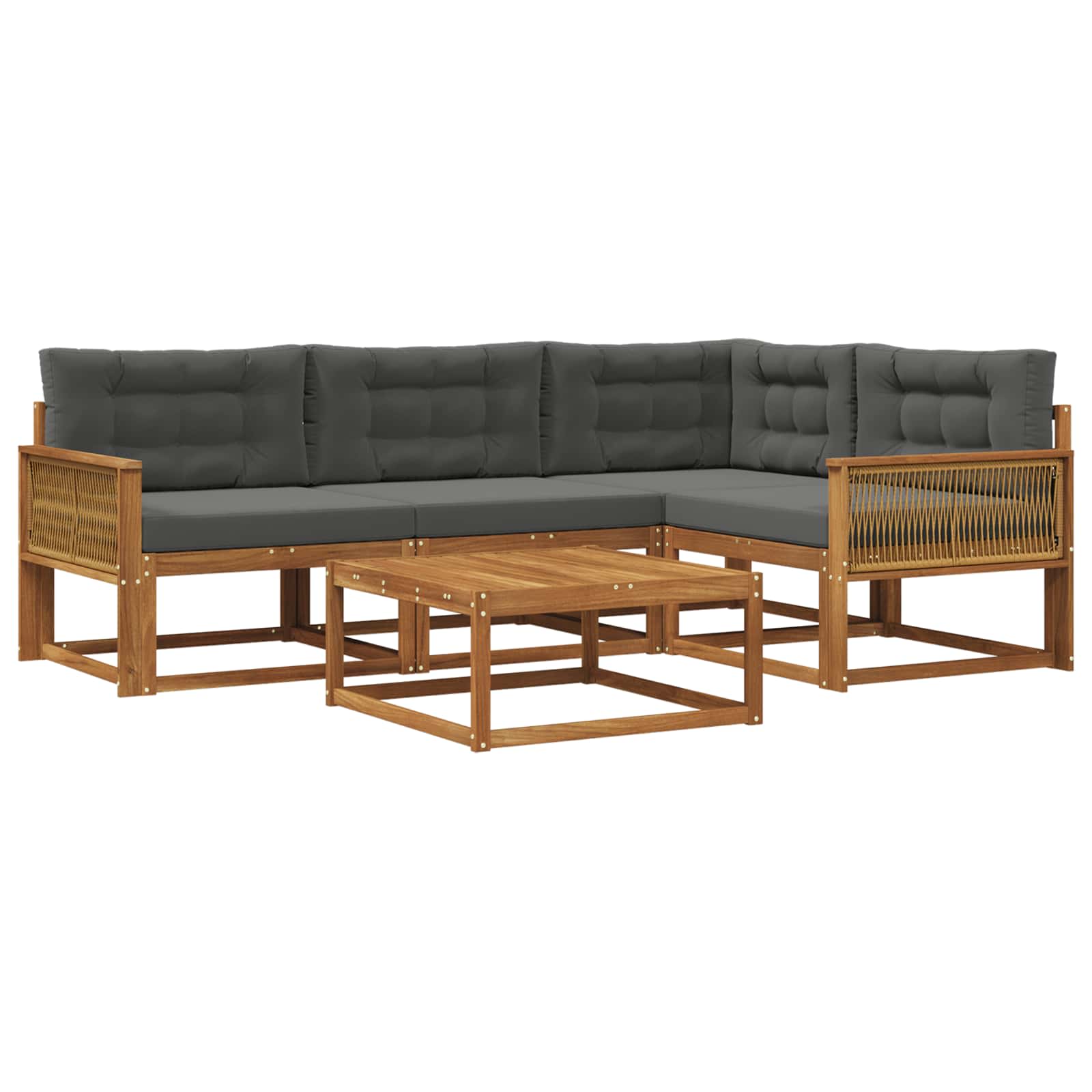 Ensemble de canapés d'extérieur 5 pcs Naturel et Anthracite - XIOS
