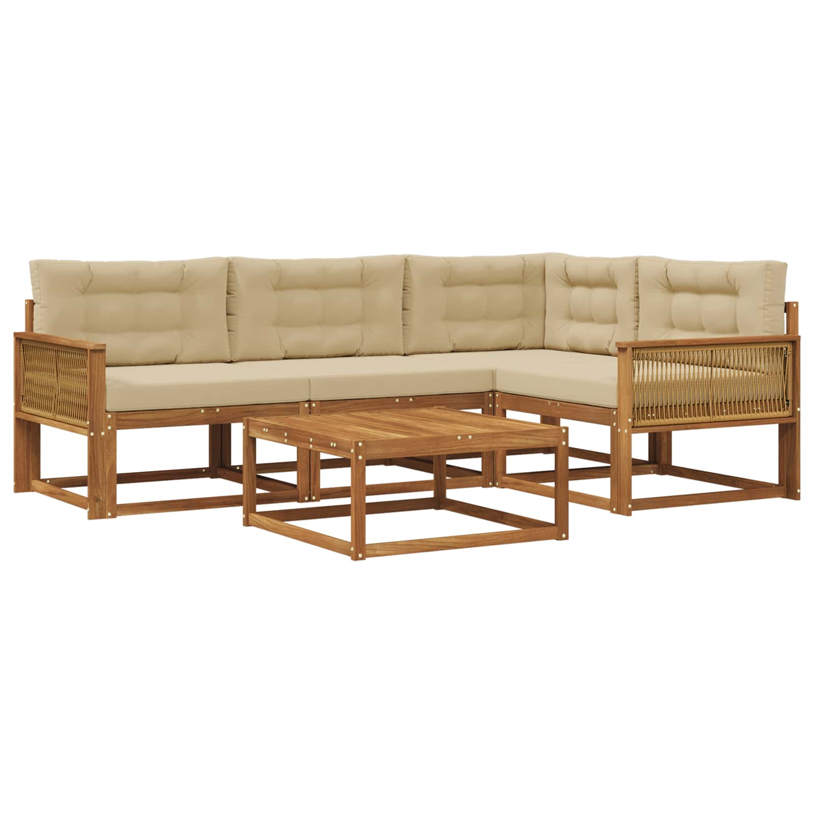 Ensemble de canapés d'extérieur 5 pcs Naturel et Beige - XIOS
