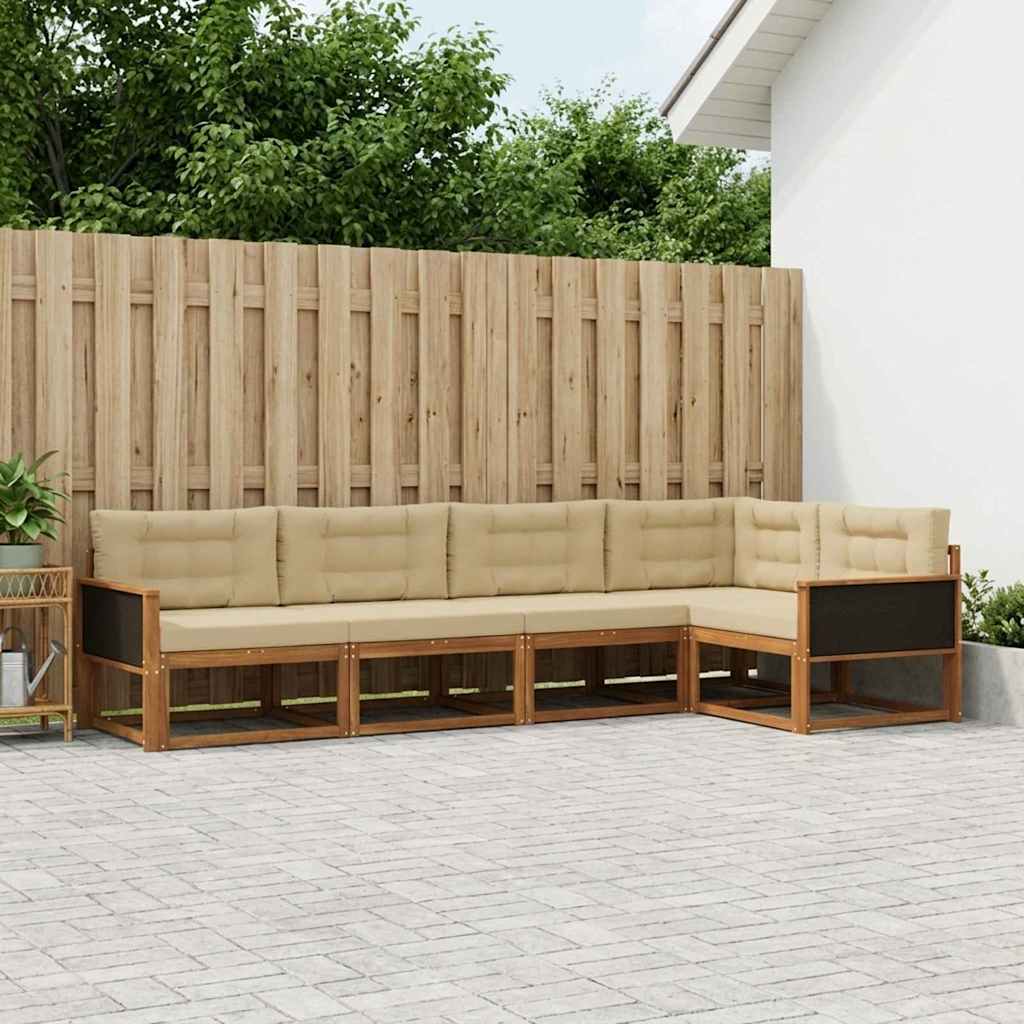 Ensemble de canapés d'extérieur 5 pcs Naturel et Beige - XIOS