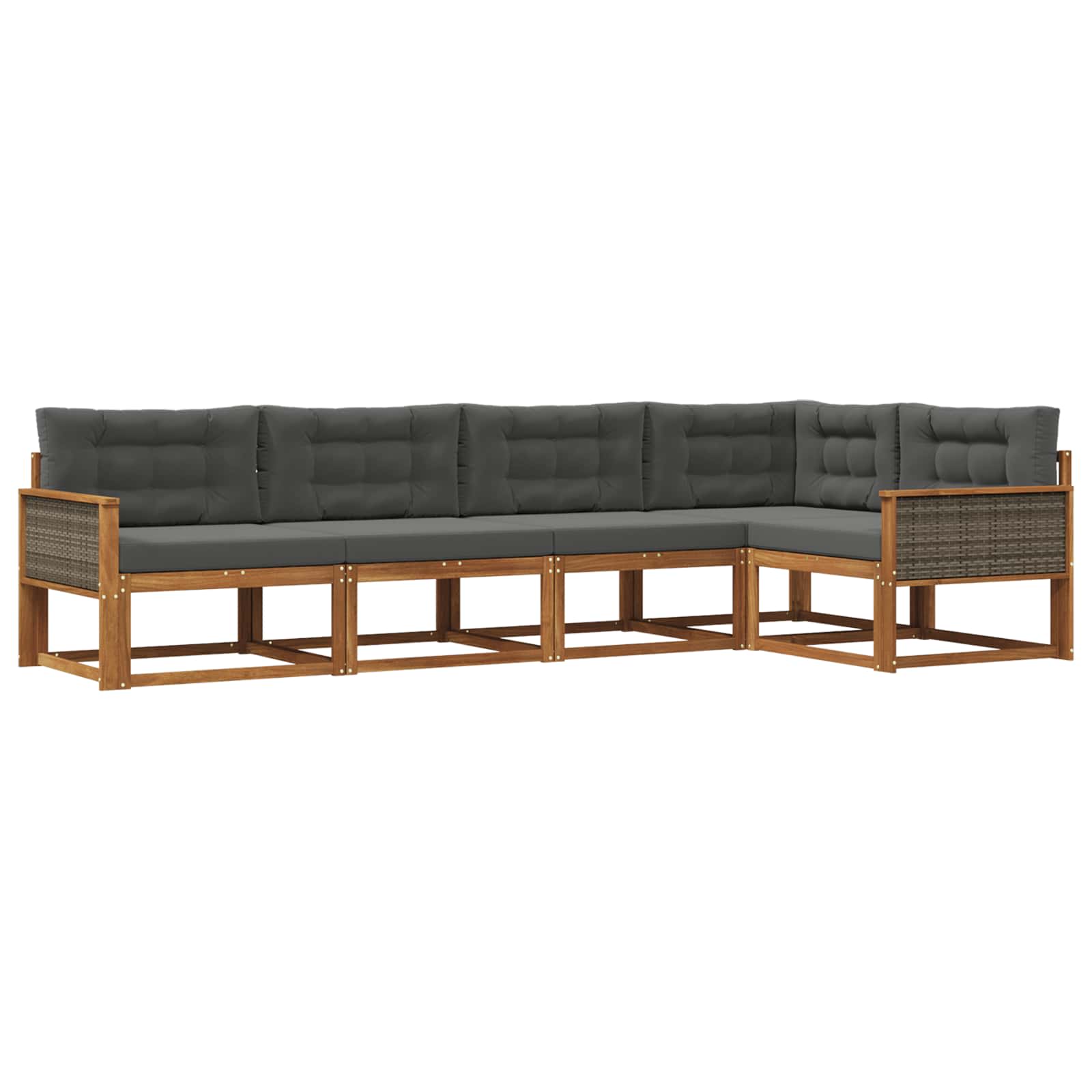 Ensemble de canapés d'extérieur 5 pcs Naturel et Anthracite - XIOS