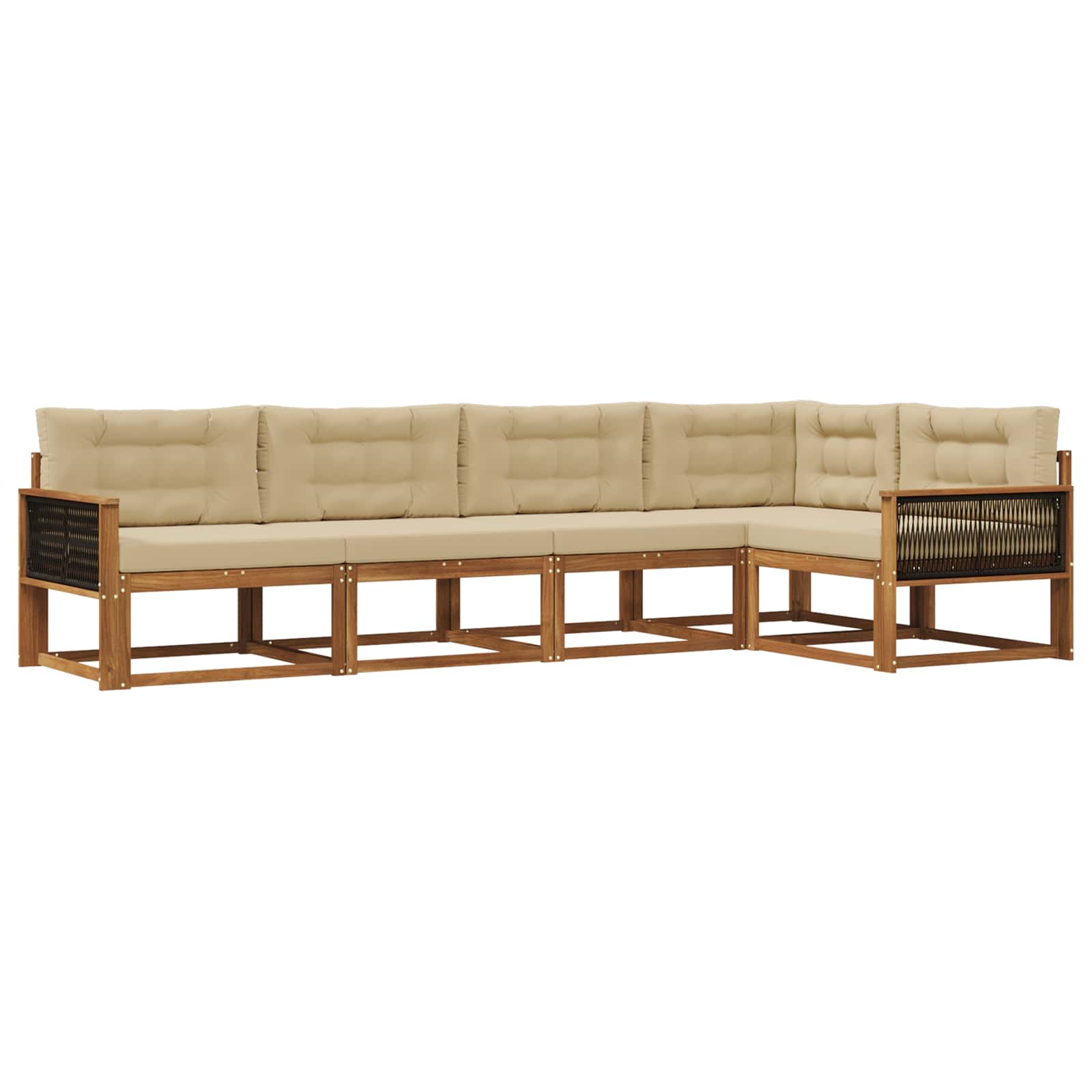 Ensemble de canapés d'extérieur 5 pcs Naturel et Beige - XIOS