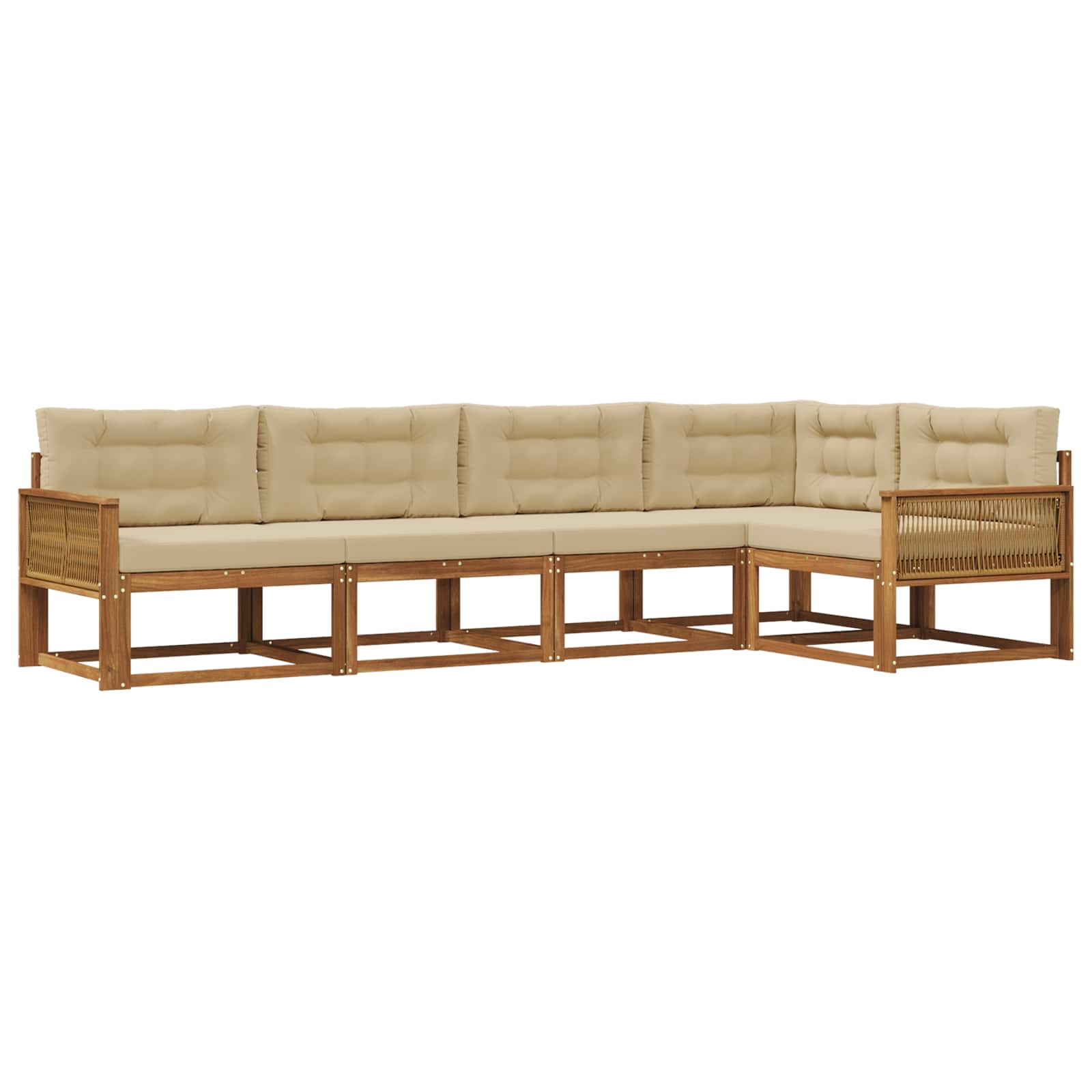 Ensemble de canapés d'extérieur 5 pcs Naturel et Beige - XIOS