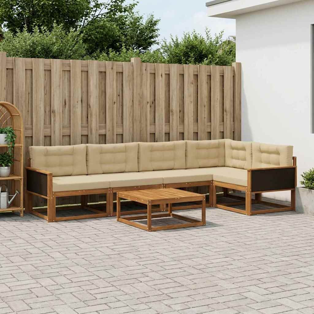 Ensemble de canapés d'extérieur 6 pcs Naturel et Beige - XIOS