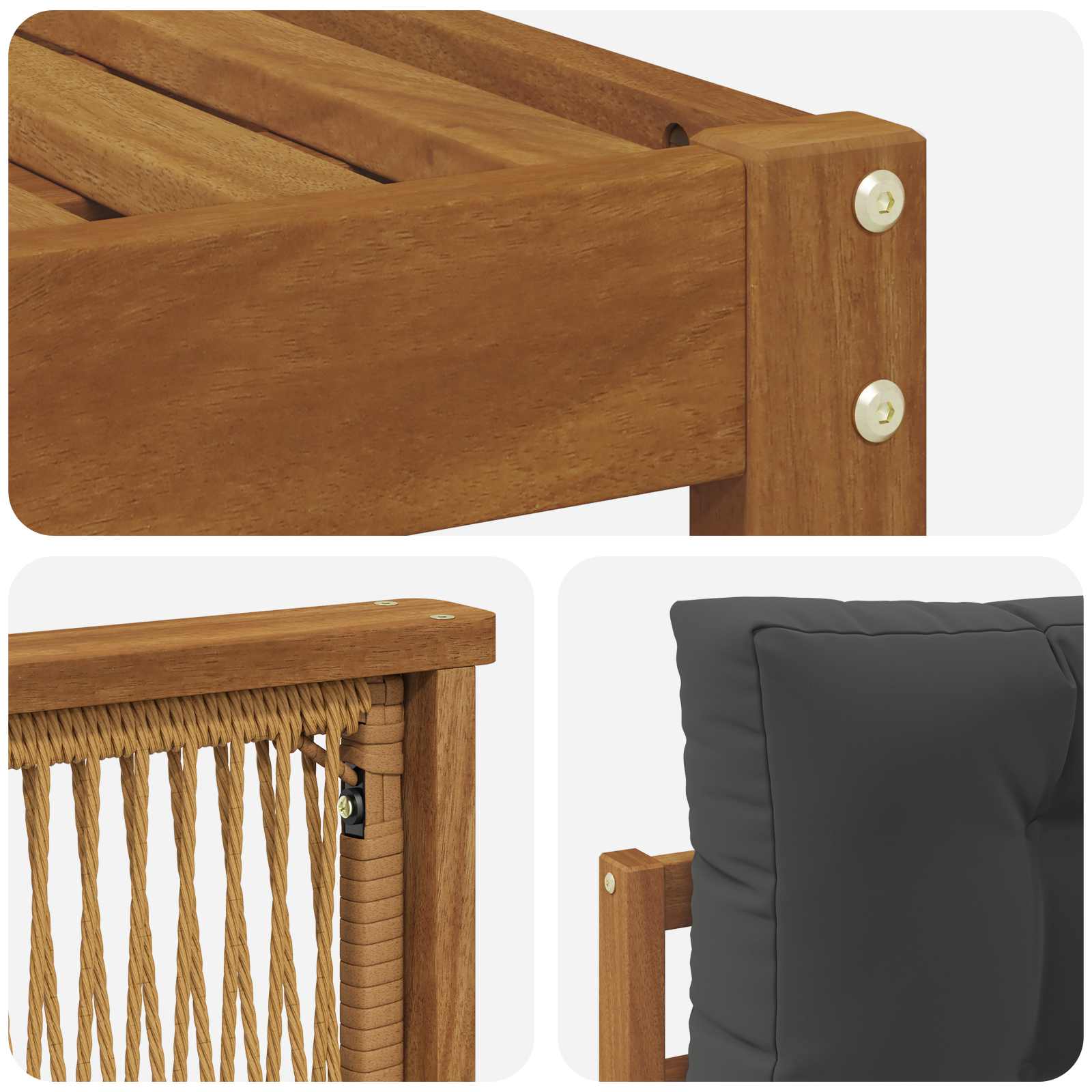 Ensemble de canapés d'extérieur 6 pcs Naturel et Anthracite - XIOS