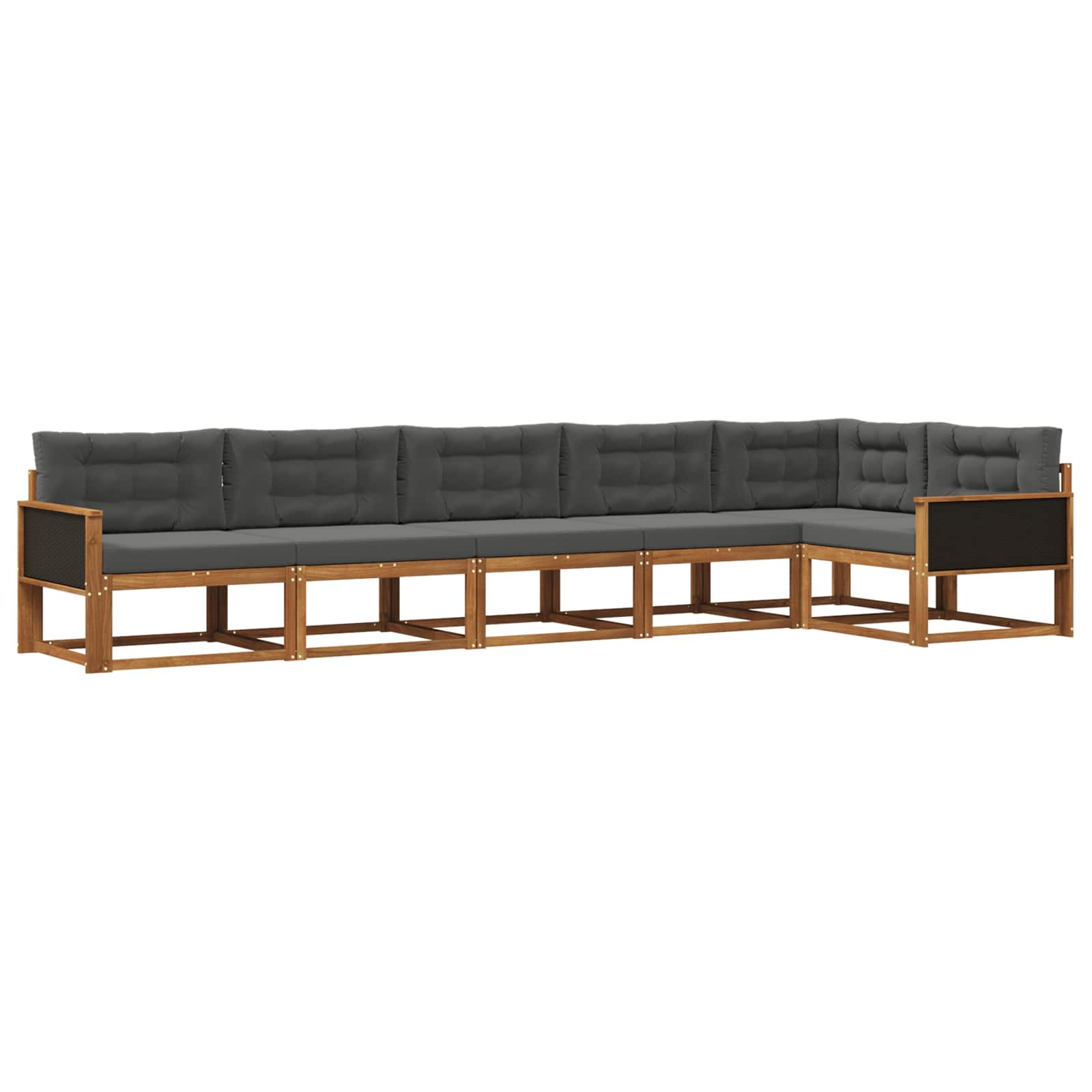 Ensemble de canapés d'extérieur 6 pcs Naturel et Anthracite - XIOS
