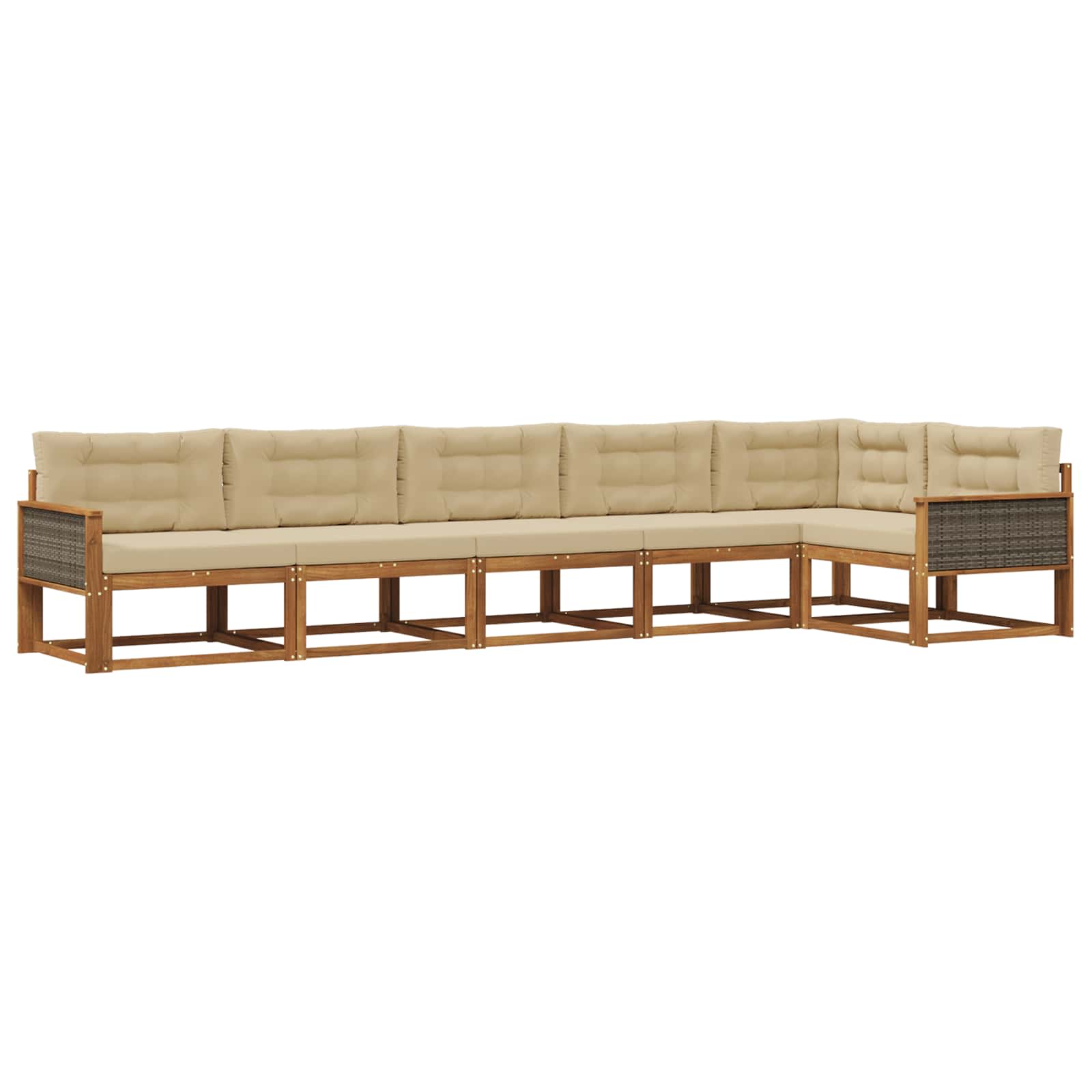 Ensemble de canapés d'extérieur 6 pcs Naturel et Beige - XIOS