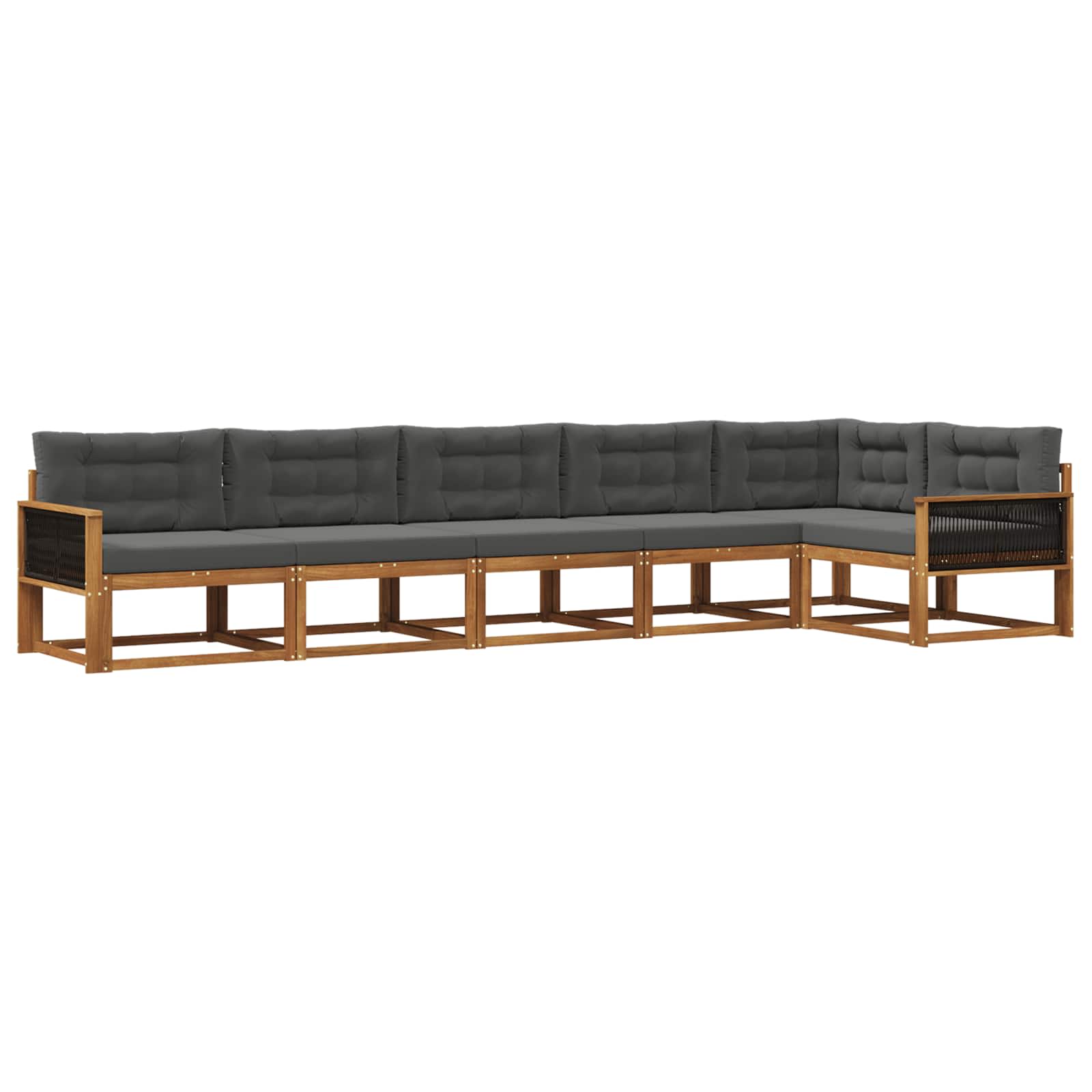 Ensemble de canapés d'extérieur 6 pcs Naturel et Anthracite - XIOS