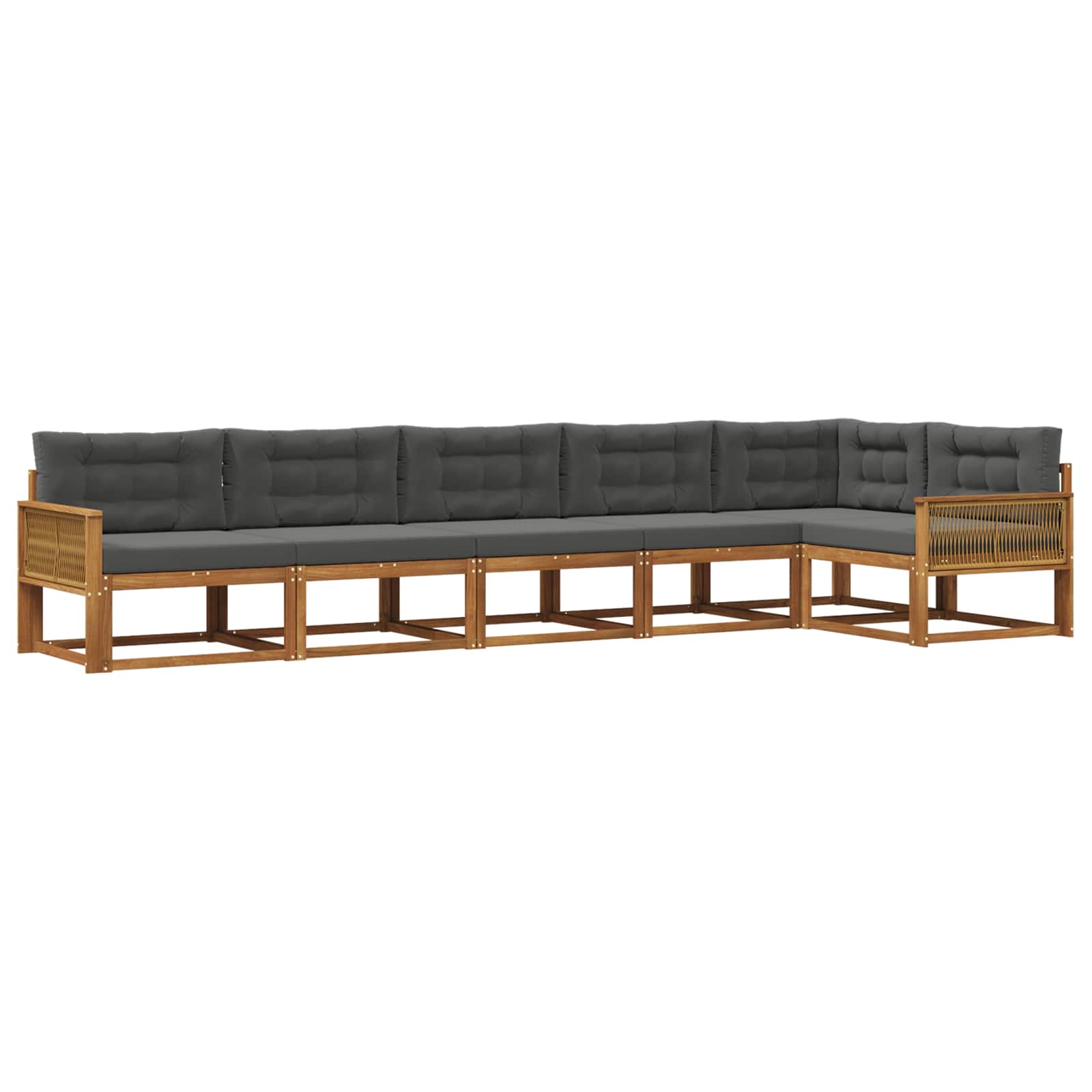 Ensemble de canapés d'extérieur 6 pcs Naturel et Anthracite - XIOS