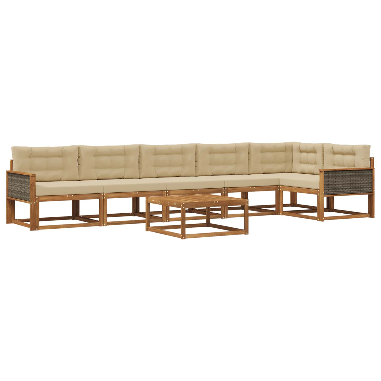 Ensemble de canapés d'extérieur 7 pcs Naturel et Beige - XIOS