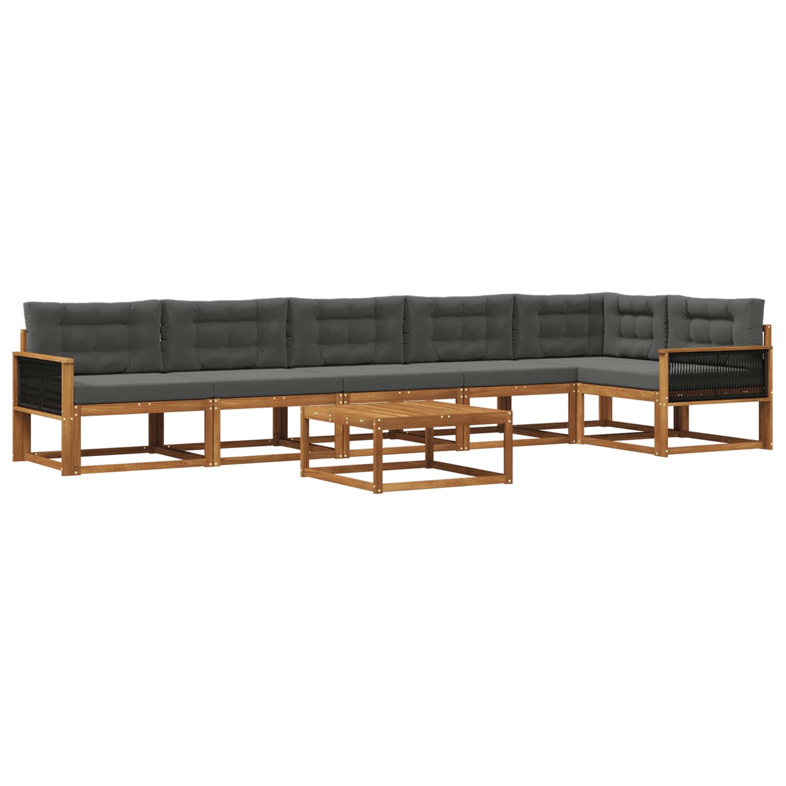 Ensemble de canapés d'extérieur 7 pcs Naturel et Anthracite - XIOS