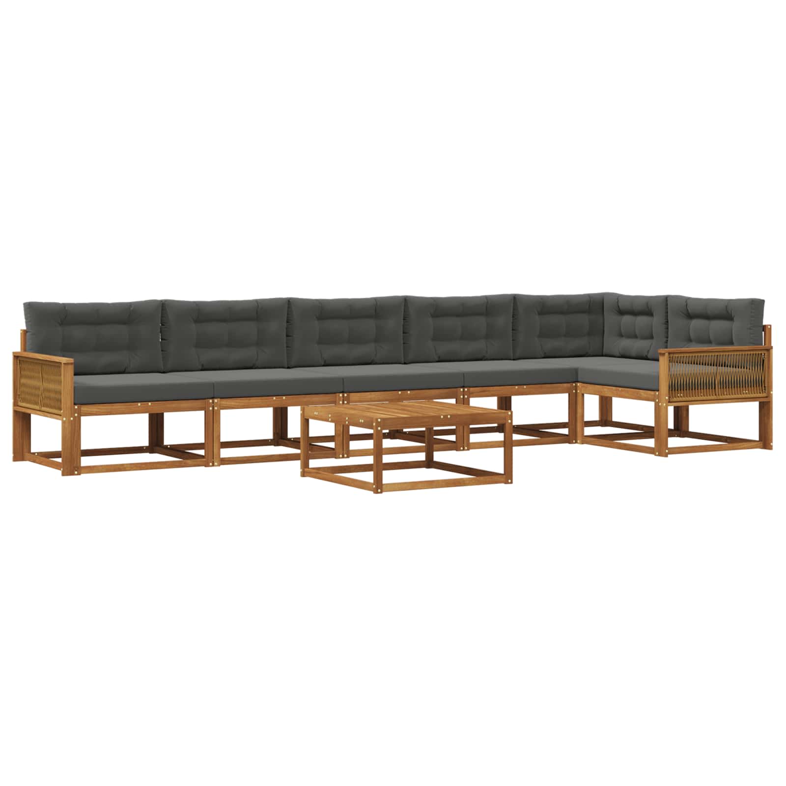 Ensemble de canapés d'extérieur 7 pcs Naturel et Anthracite - XIOS
