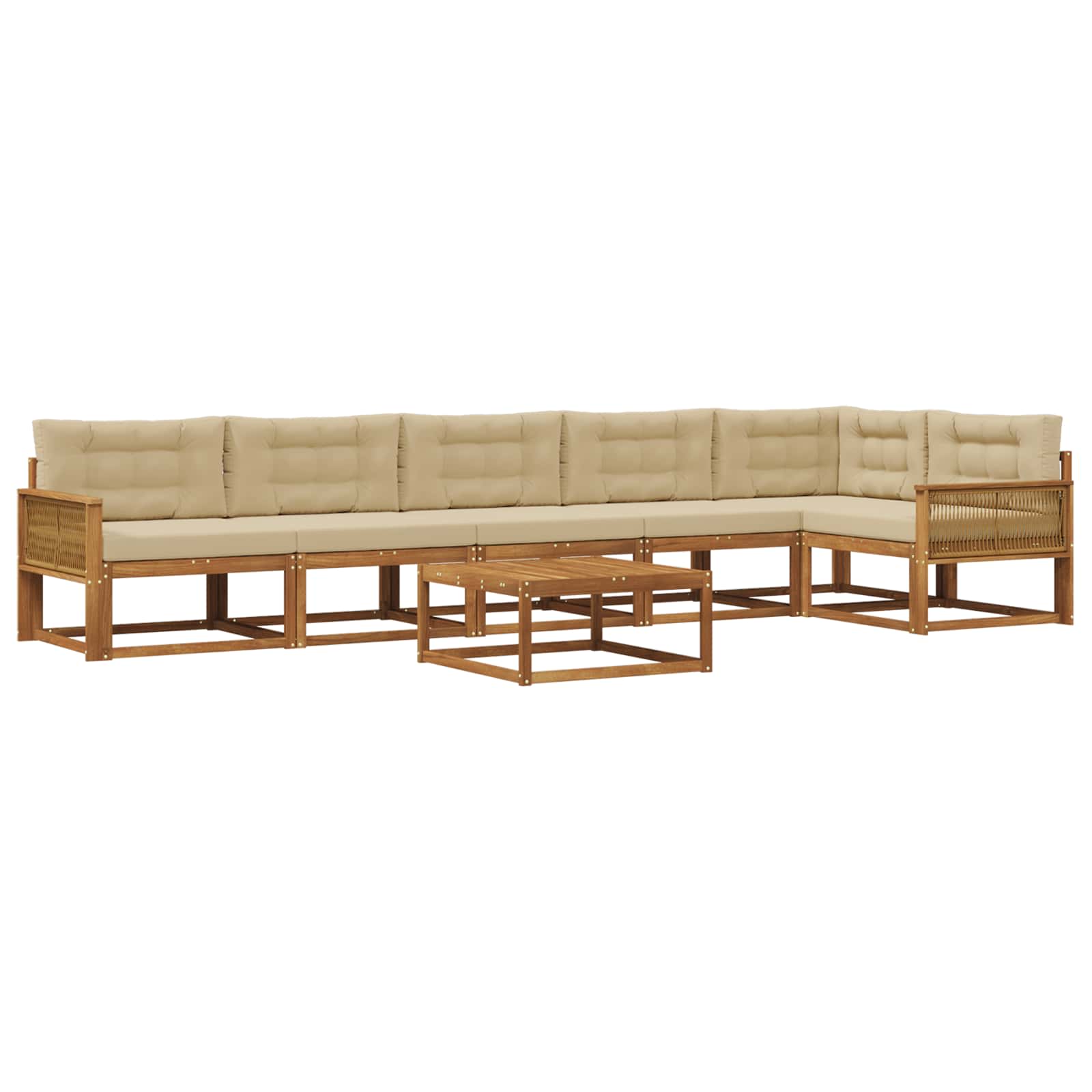 Ensemble de canapés d'extérieur 7 pcs Naturel et Beige - XIOS