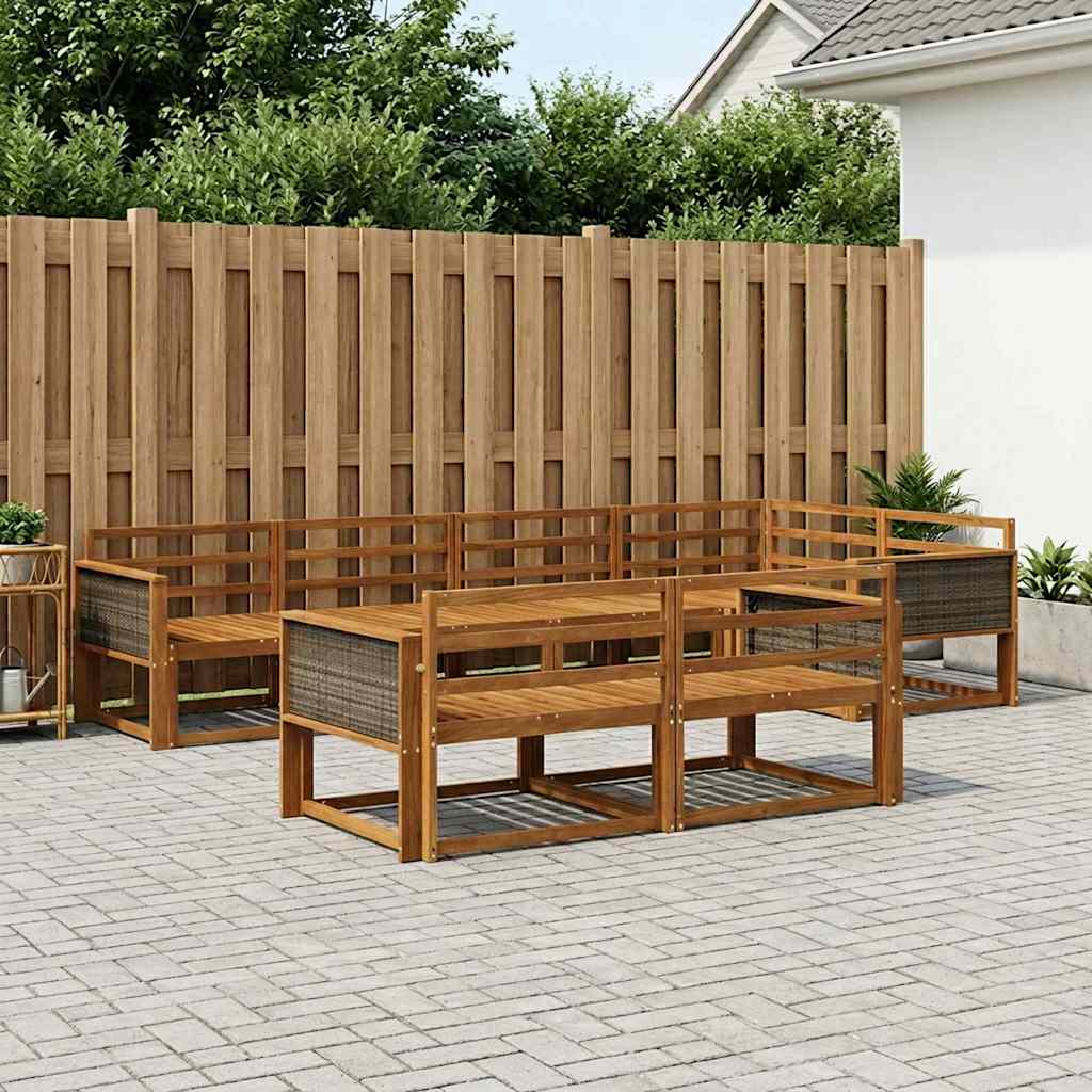 Ensemble de canapés d'extérieur 7 pcs Naturel - XIOS