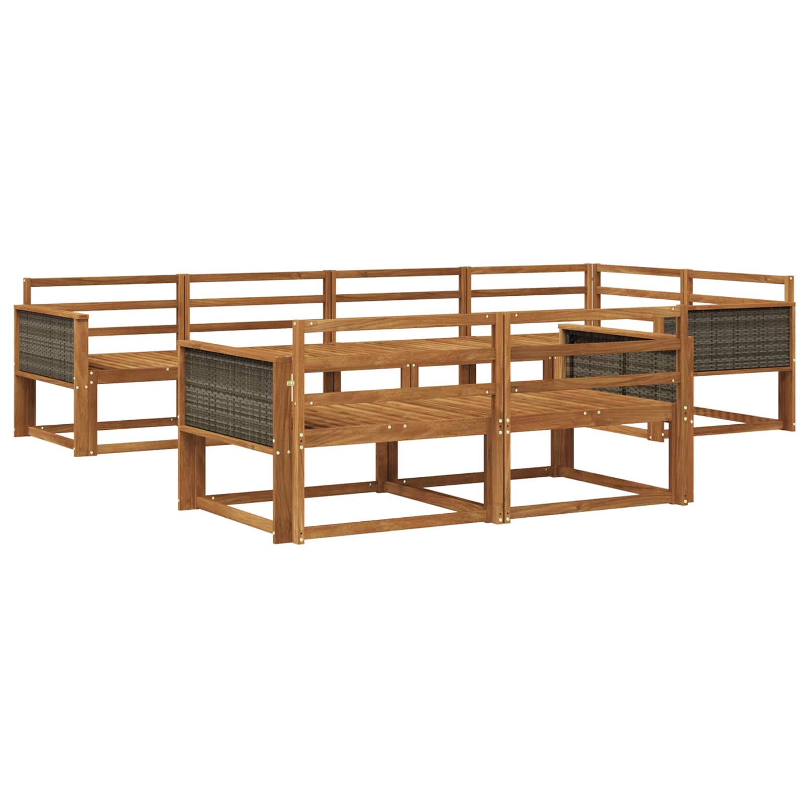 Ensemble de canapés d'extérieur 7 pcs Naturel - XIOS