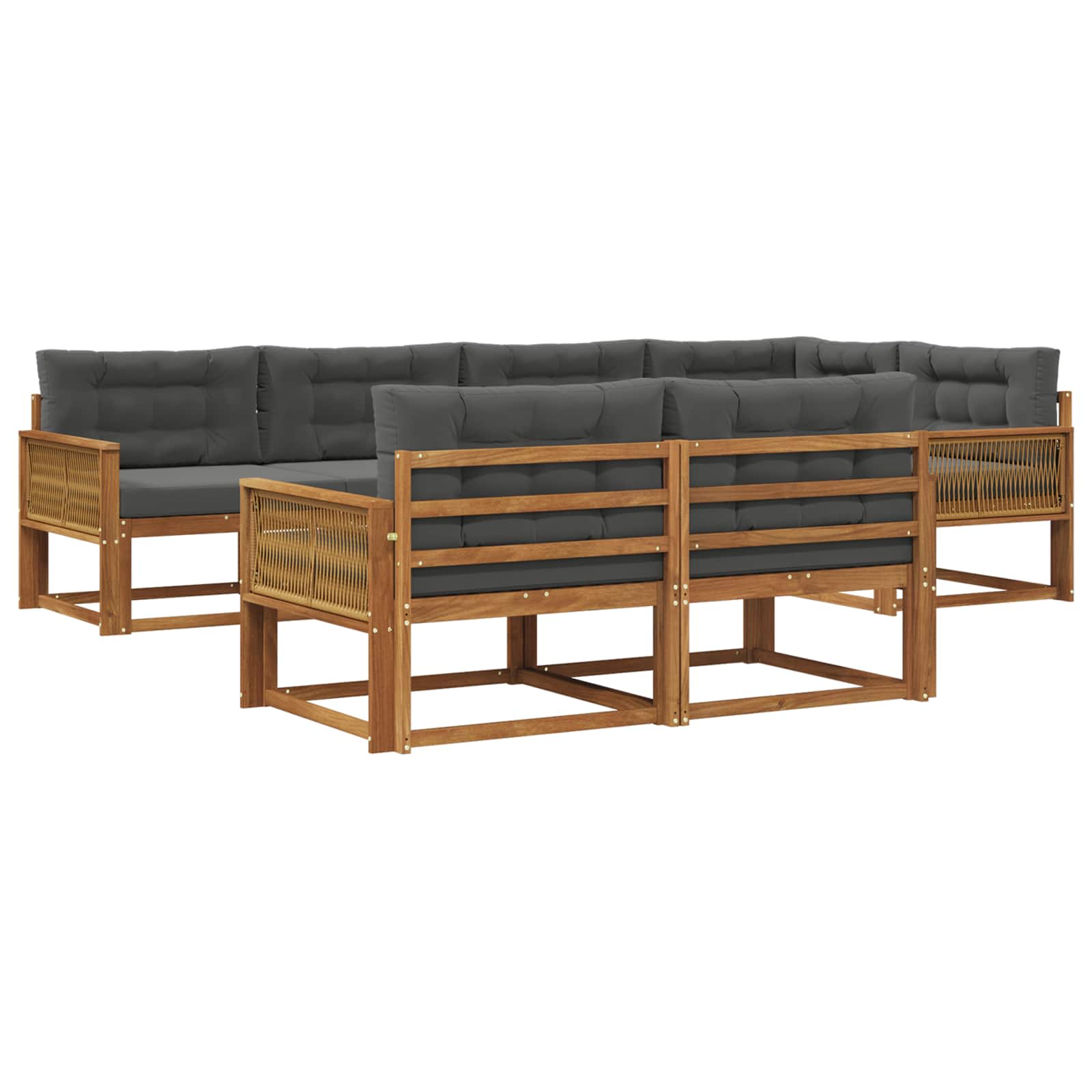 Ensemble de canapés d'extérieur 7 pcs Naturel et Anthracite - XIOS