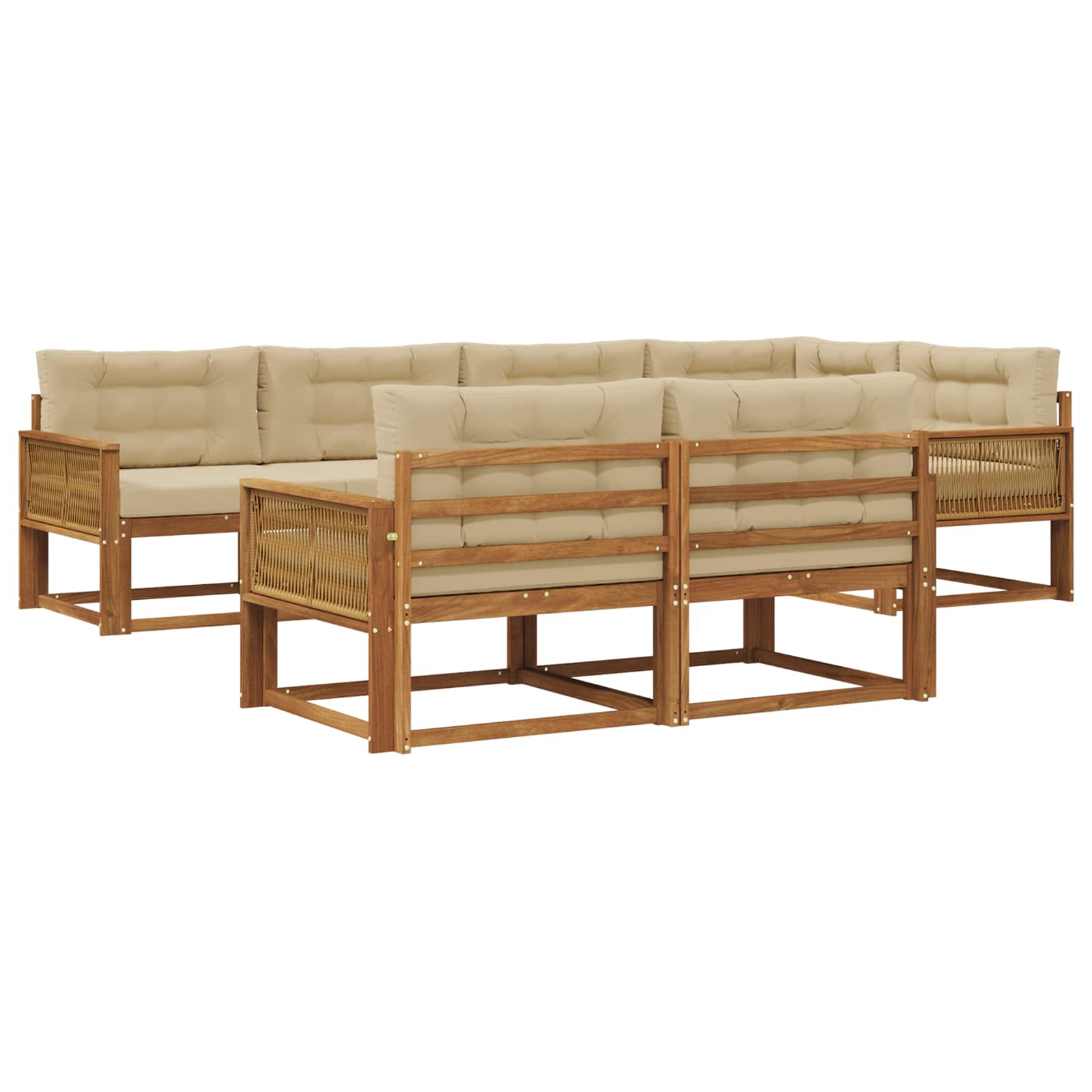 Ensemble de canapés d'extérieur 7 pcs Naturel et Beige - XIOS