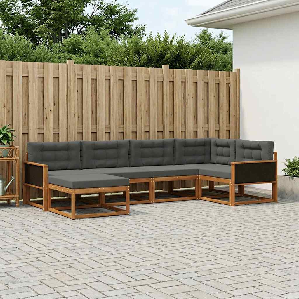 Ensemble de canapés d'extérieur 6 pcs Naturel et Anthracite - XIOS