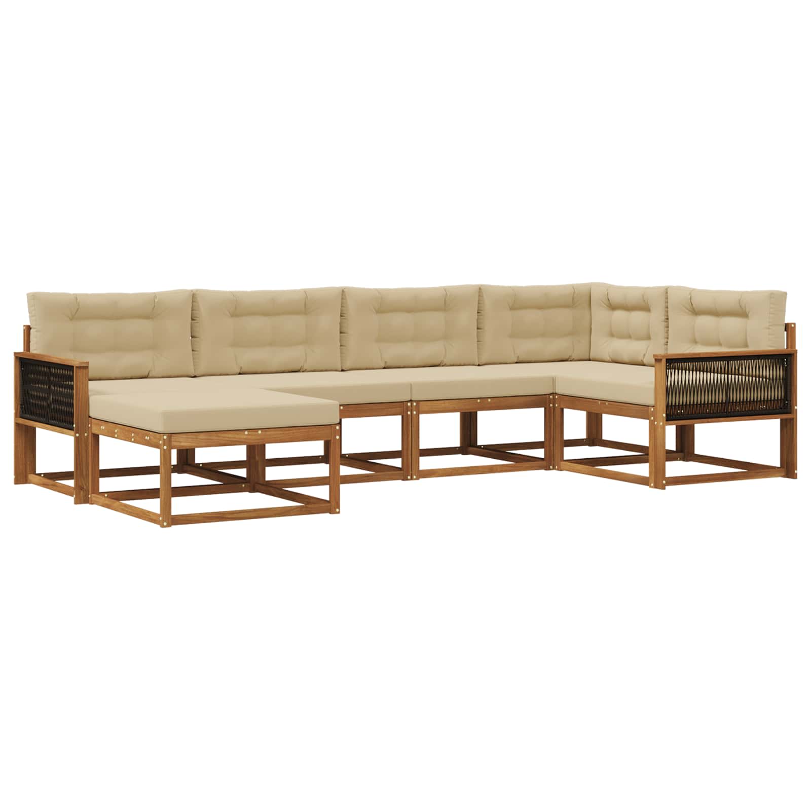 Ensemble de canapés d'extérieur 6 pcs Naturel et Beige - XIOS