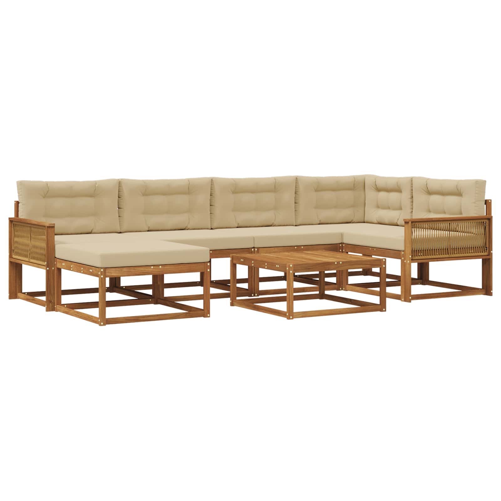 Ensemble de canapés d'extérieur 7 pcs Naturel et Beige - XIOS