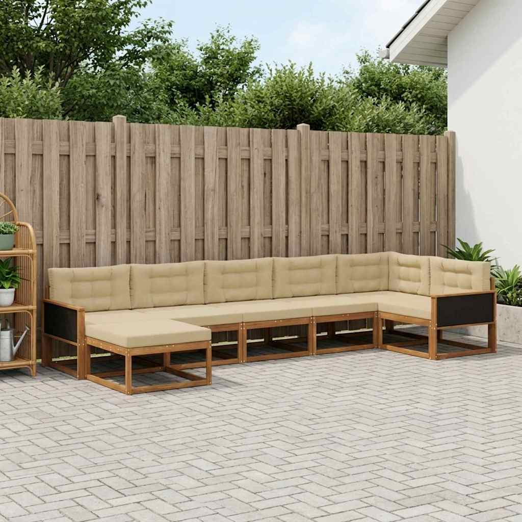 Ensemble de canapés d'extérieur 7 pcs Naturel et Beige - XIOS