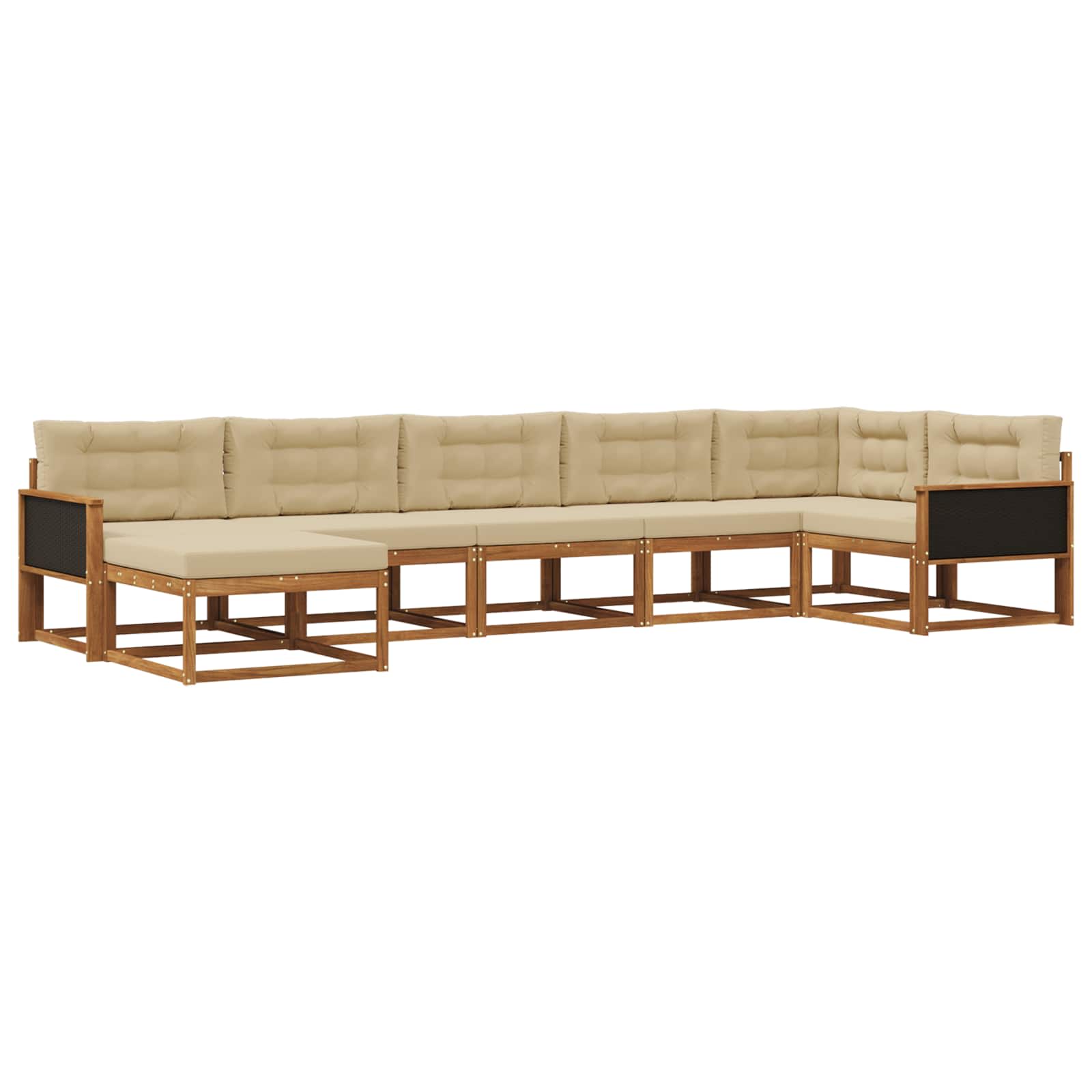 Ensemble de canapés d'extérieur 7 pcs Naturel et Beige - XIOS