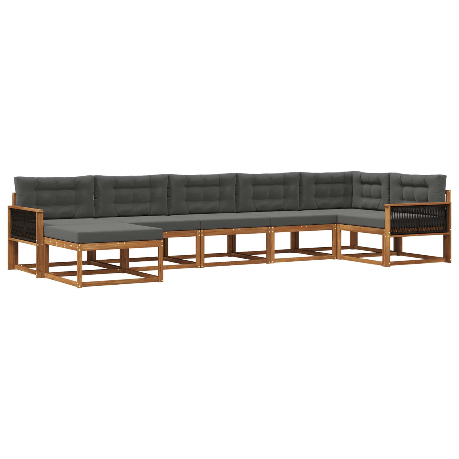 Ensemble de canapés d'extérieur 7 pcs Naturel et Anthracite - XIOS