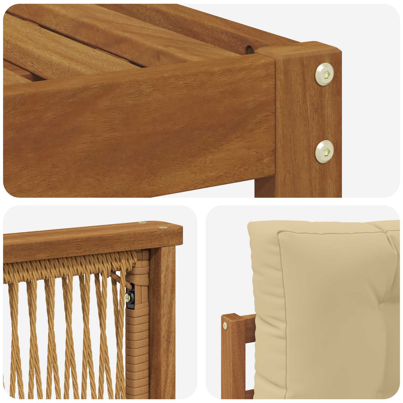 Ensemble de canapés d'extérieur 7 pcs Naturel et Beige - XIOS