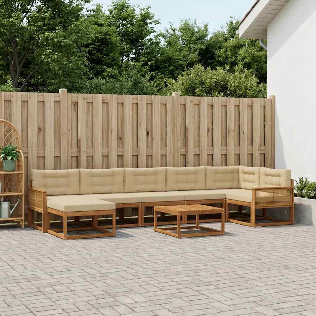 Ensemble de canapés d'extérieur 8 pcs Naturel et Beige - XIOS
