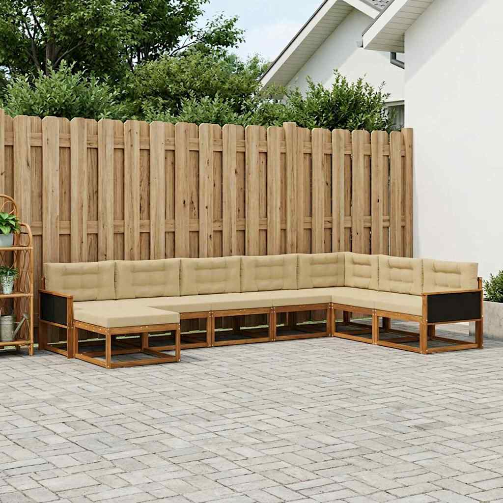 Ensemble de canapés d'extérieur 8 pcs Naturel et Beige - XIOS
