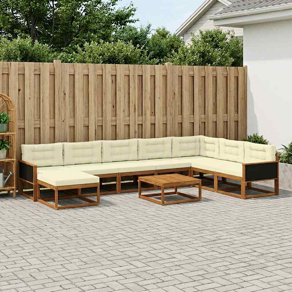 Ensemble de canapés d'extérieur 9 pcs Bois d'Acacia Massif - XIOS